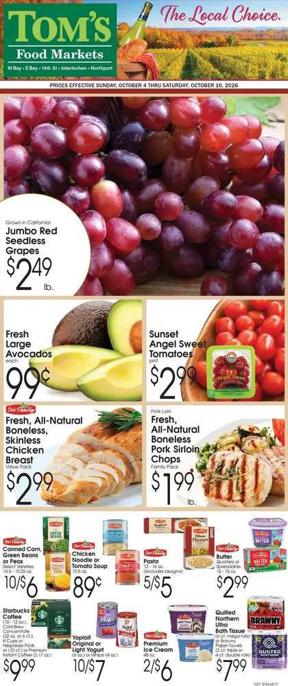 Tom's Food Markets Indexed Weekly