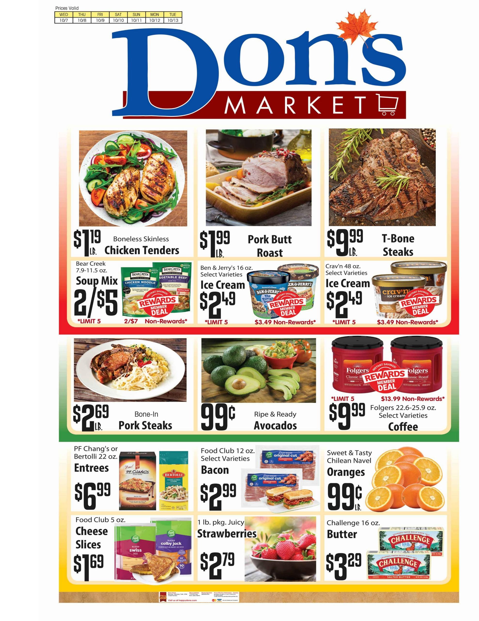 Don's Market weekly ad page 1