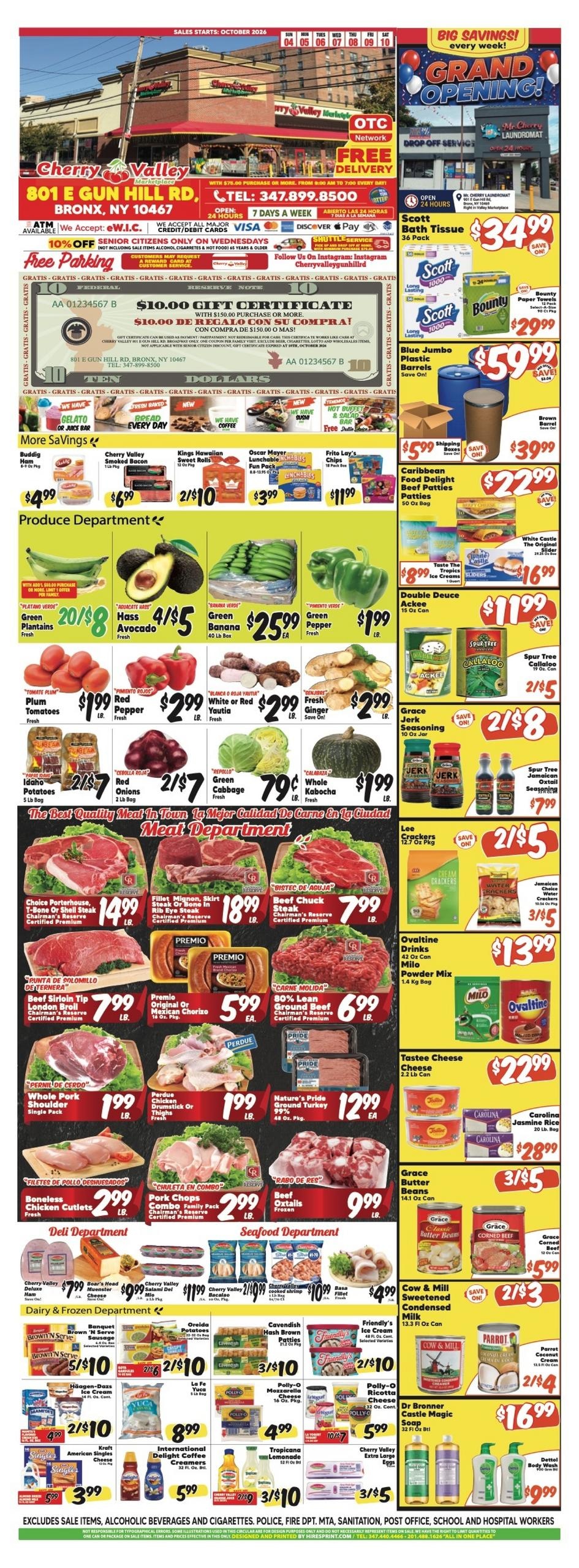 Cherry Valley Marketplace weekly ad page 1