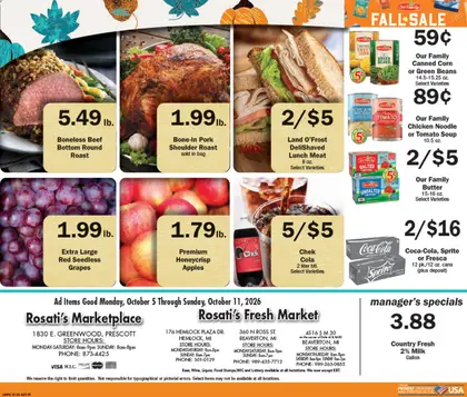 Rosati's Marketplace Indexed Weekly