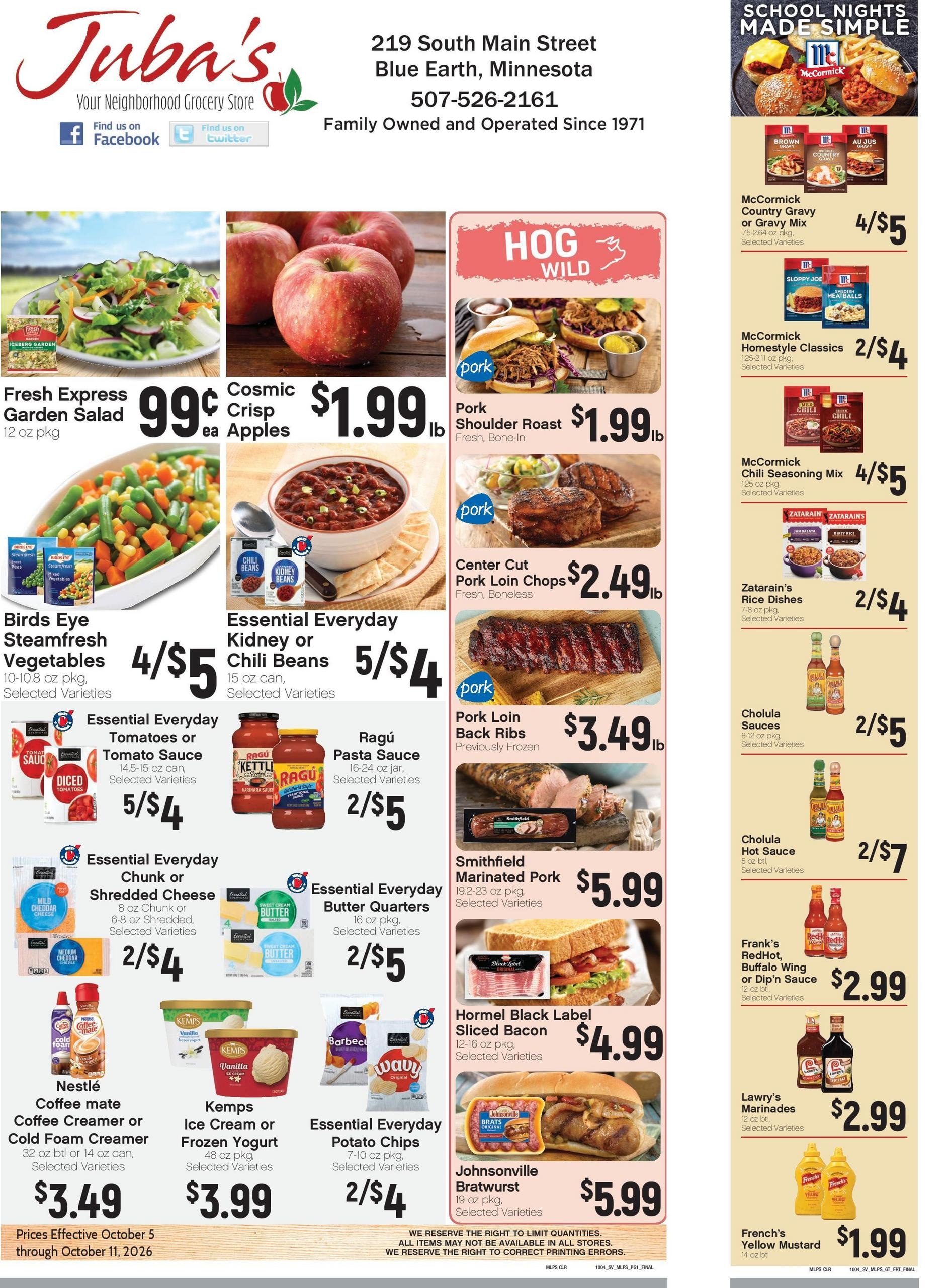 Juba's Supervalu weekly ad page 1