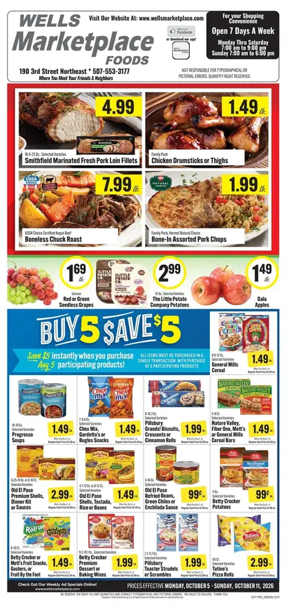 Wells Marketplace Foods Indexed Weekly