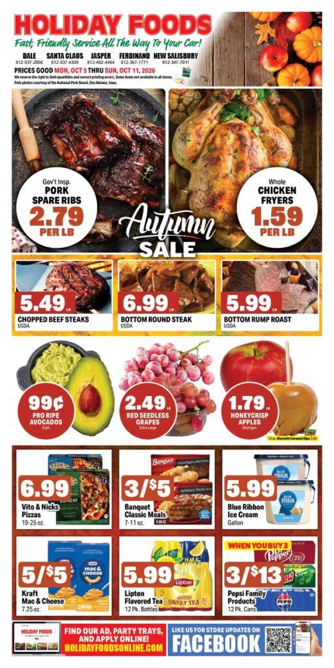 Holiday Foods weekly ad page 1