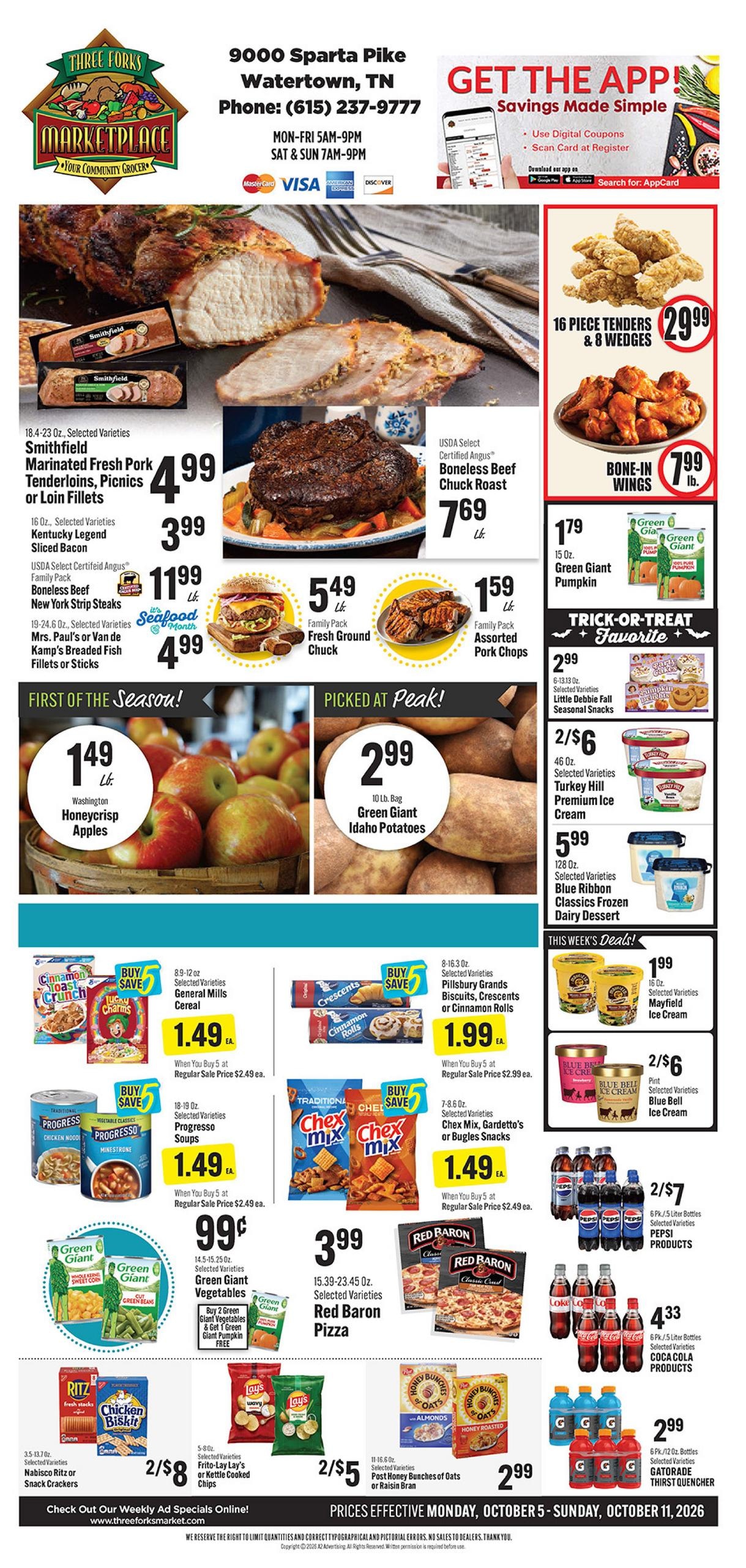 Three Forks Market weekly ad page 1