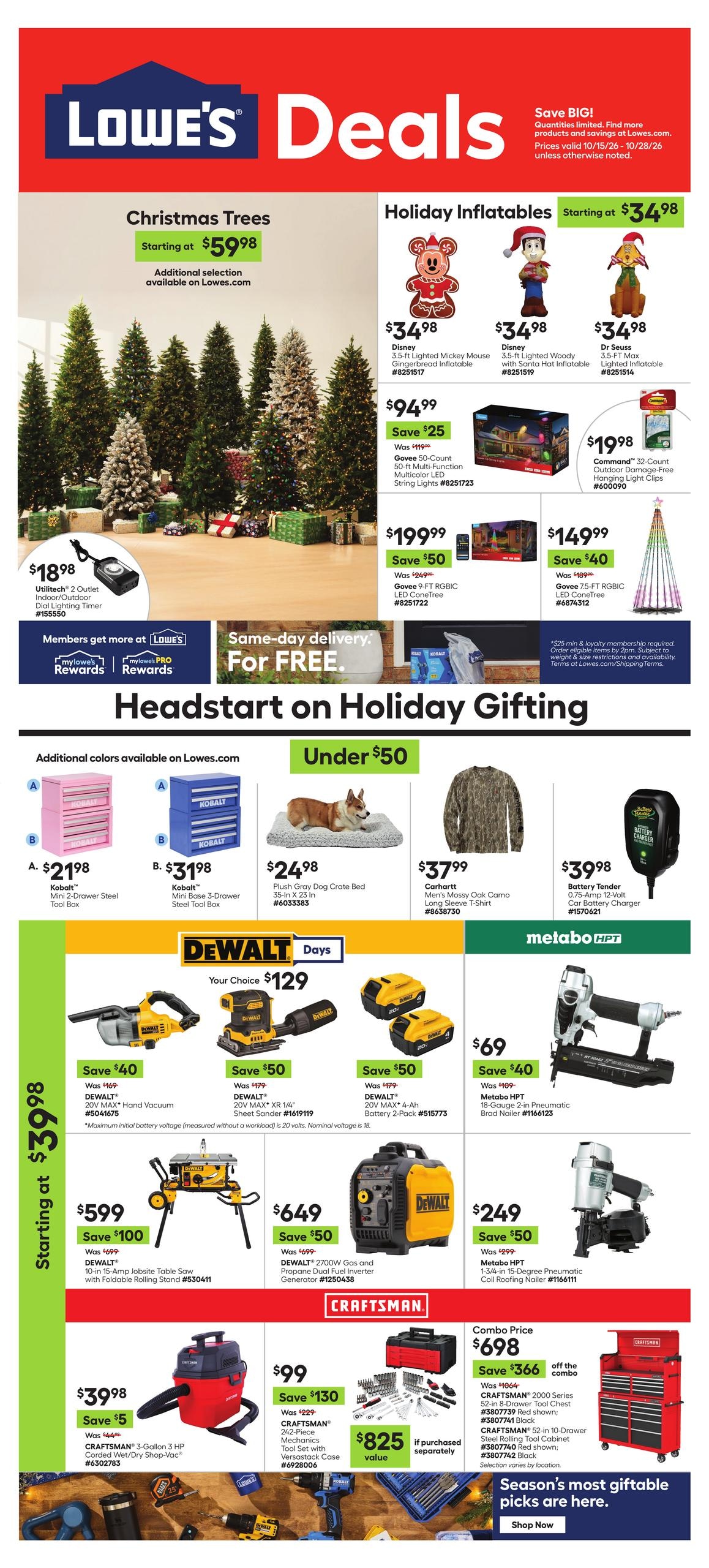 Lowe's weekly ad page 1
