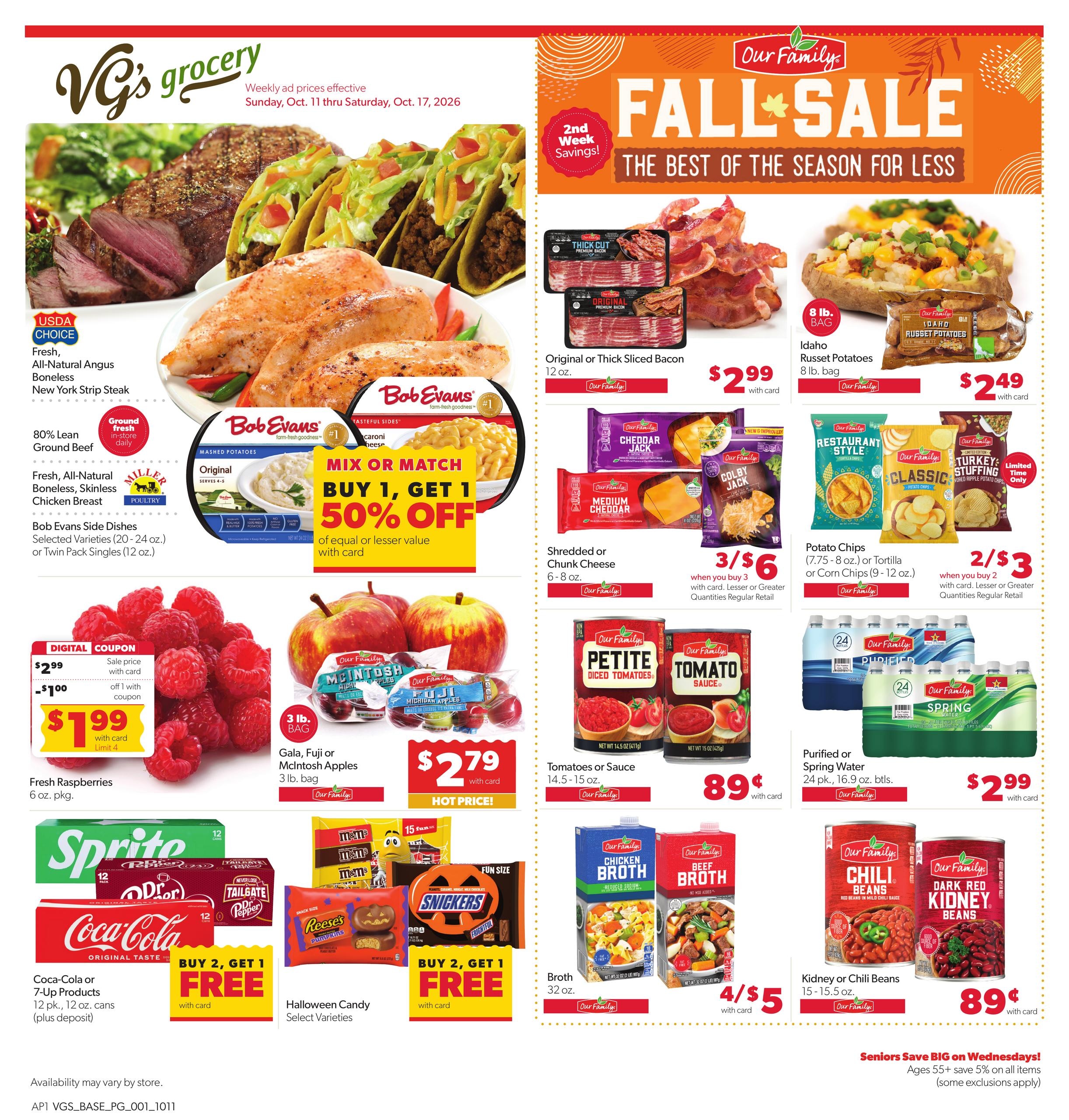 VG's Grocery weekly ad page 1