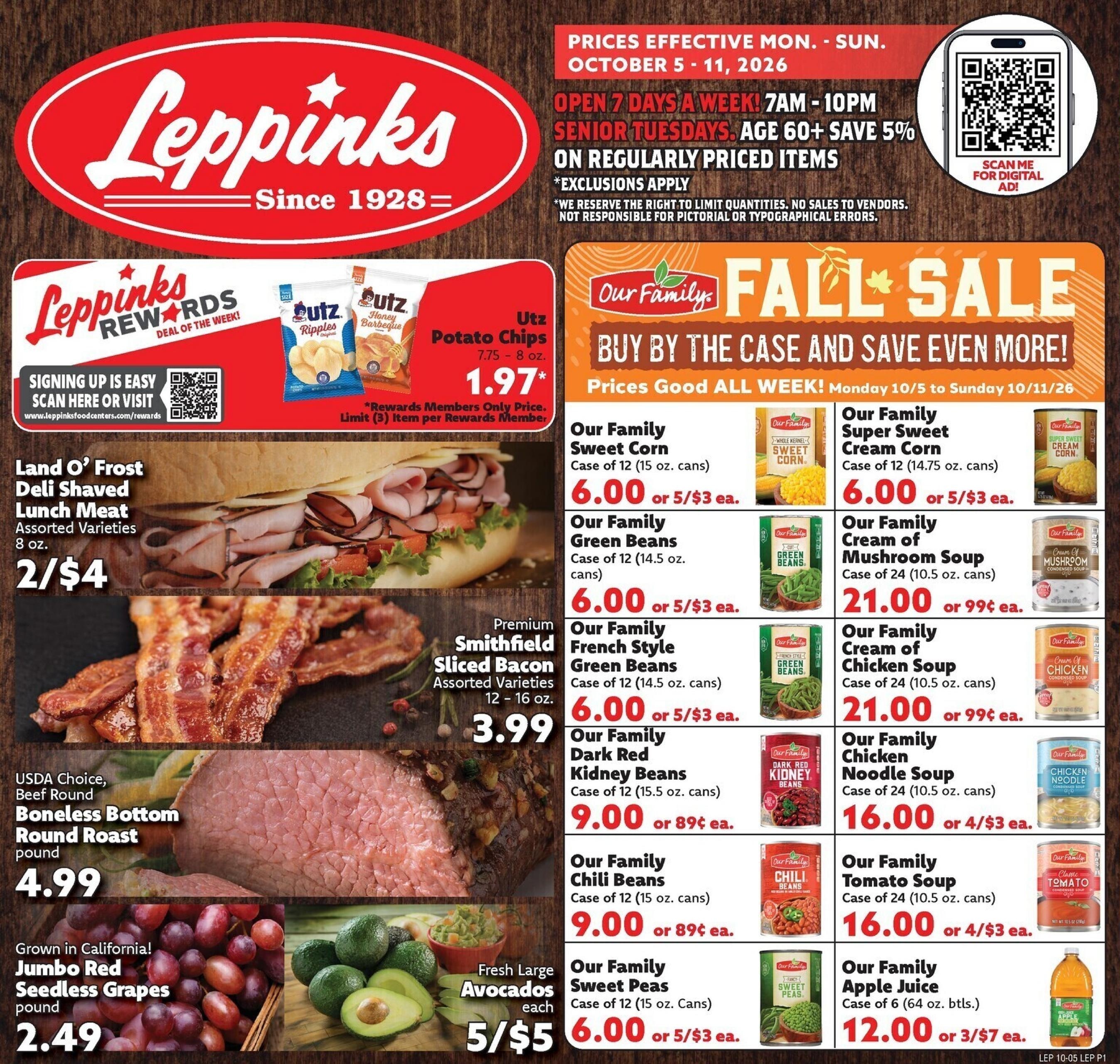 Leppinks Food Centers weekly ad page 1
