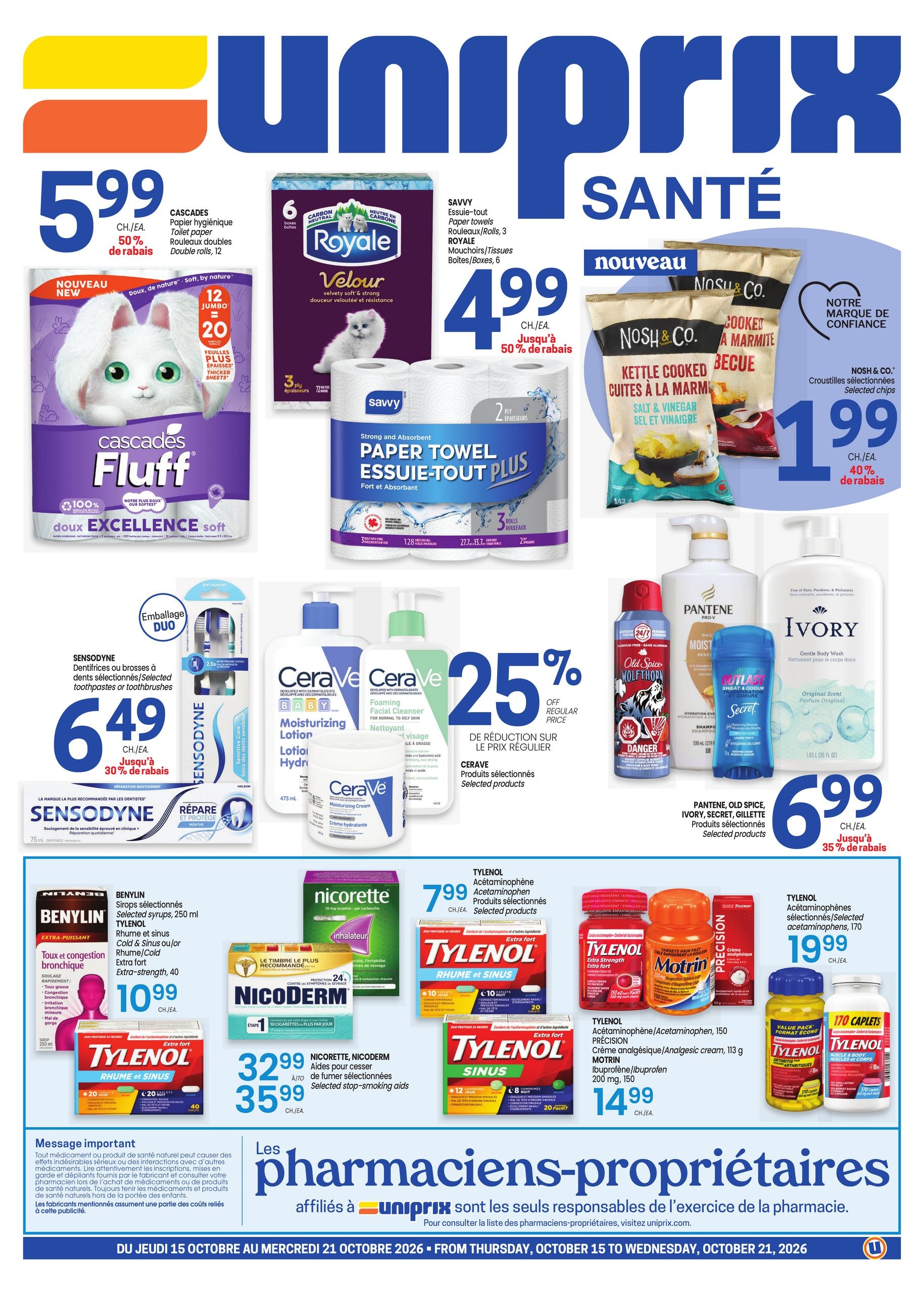 Uniprix Sante flyer page 1