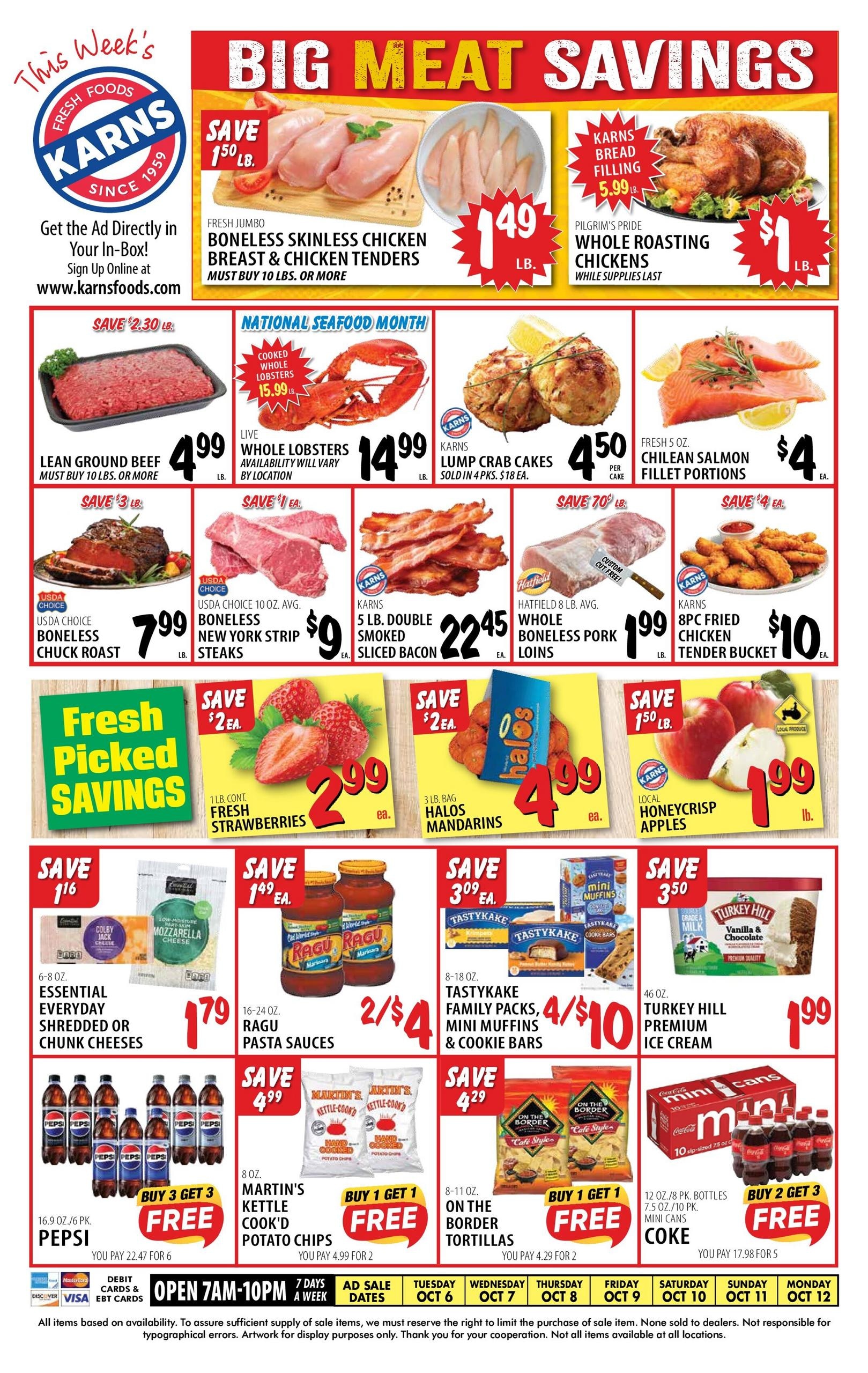 Karns Quality Foods weekly ad page 1