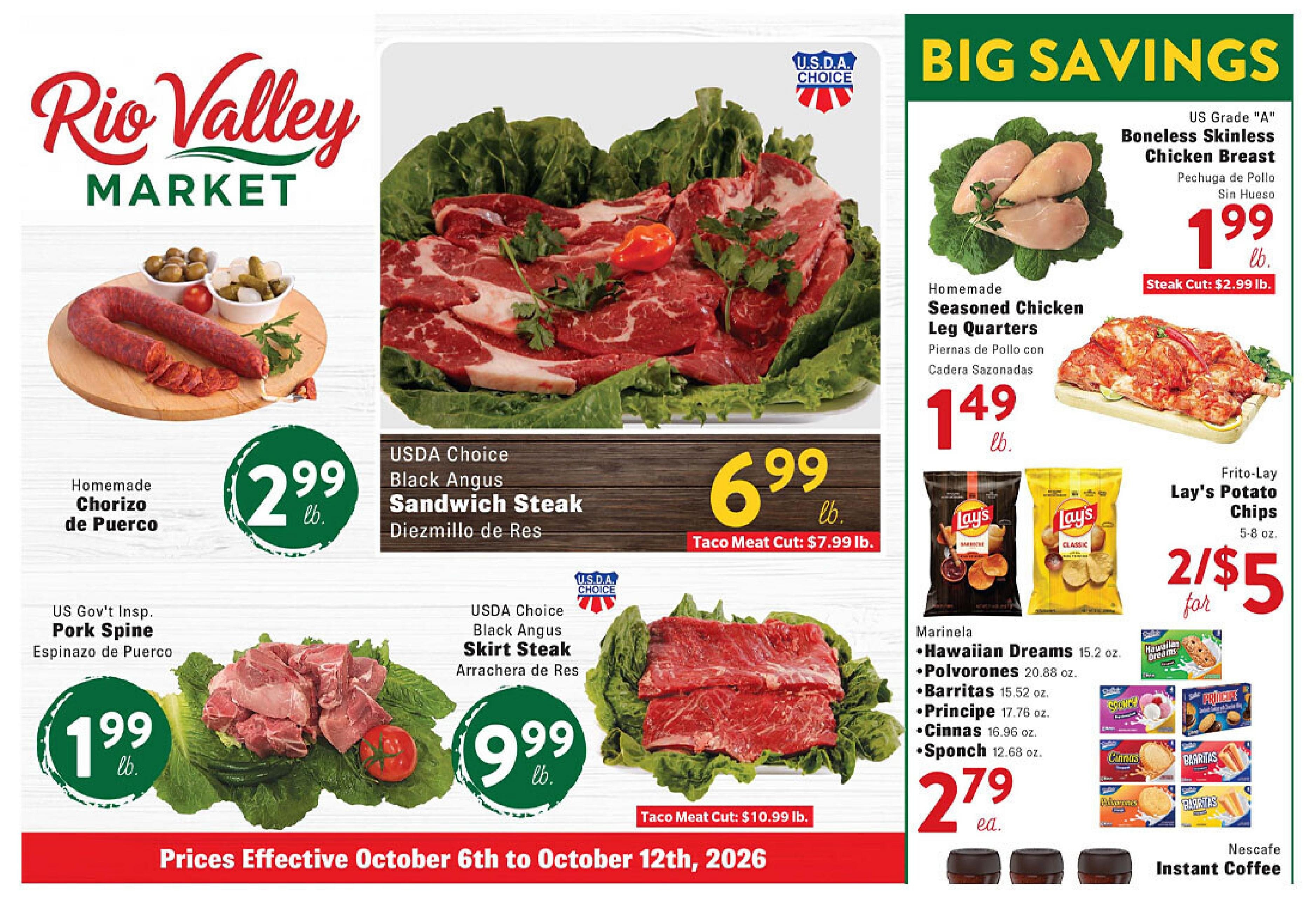 Rio Valley Market weekly ad page 1