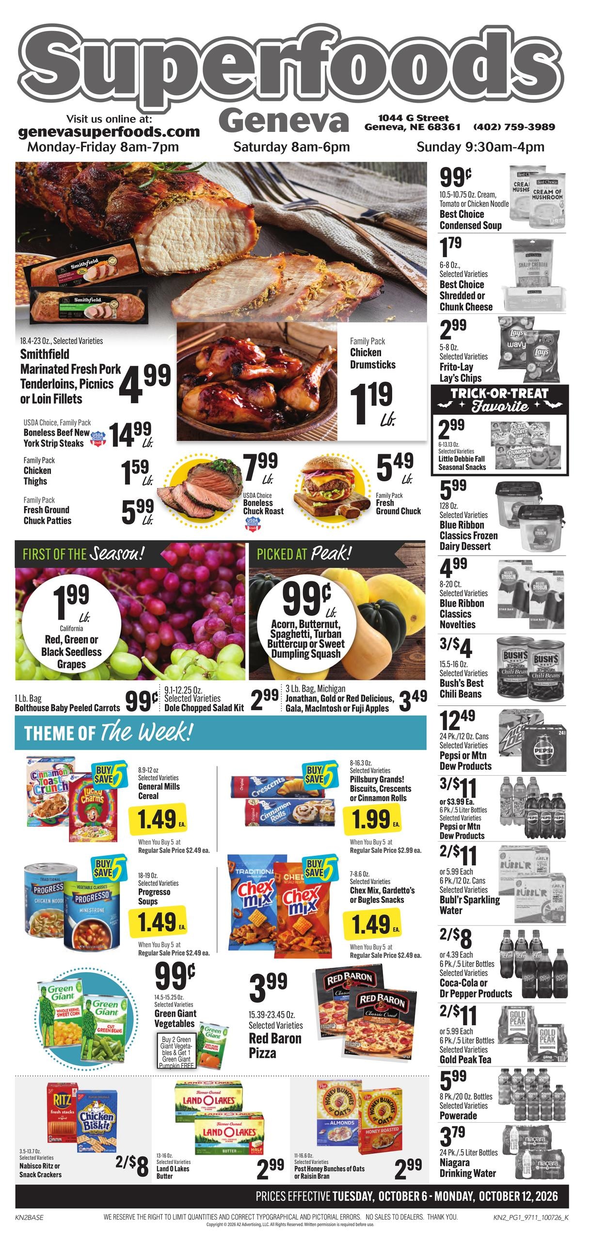 Geneva Super Foods weekly ad page 1