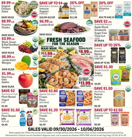 Earth Fare Indexed Weekly