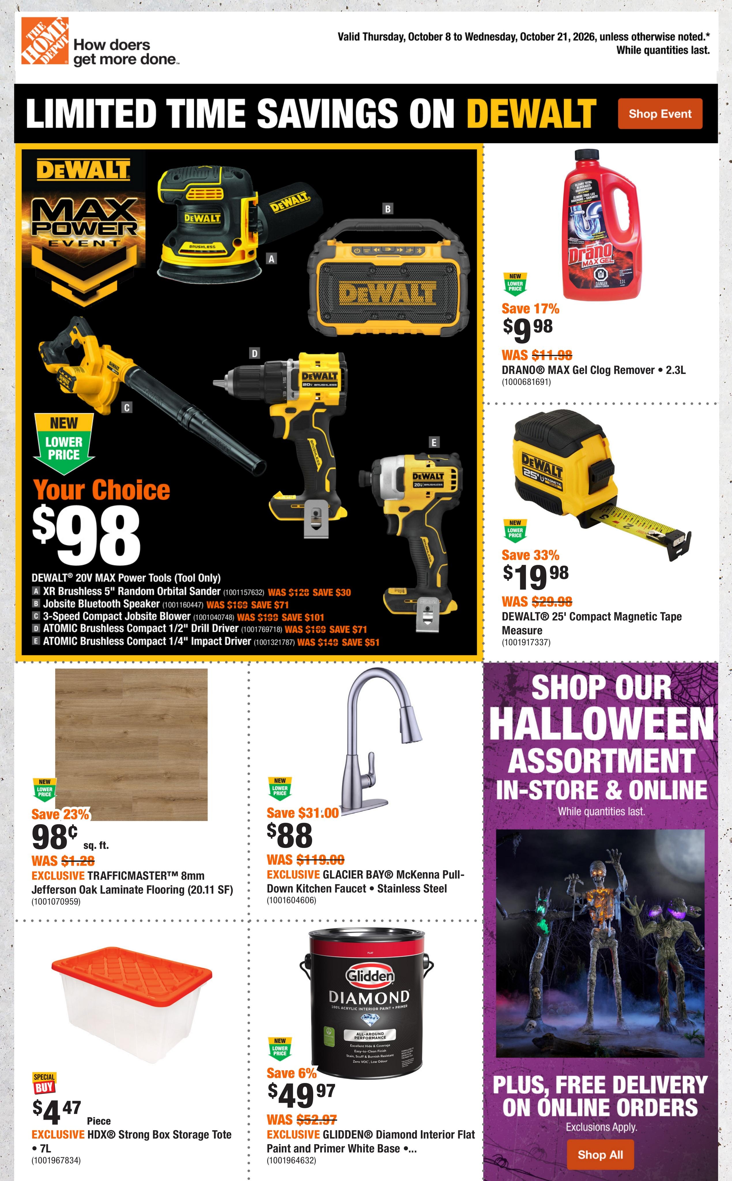 Home Depot flyer page 1