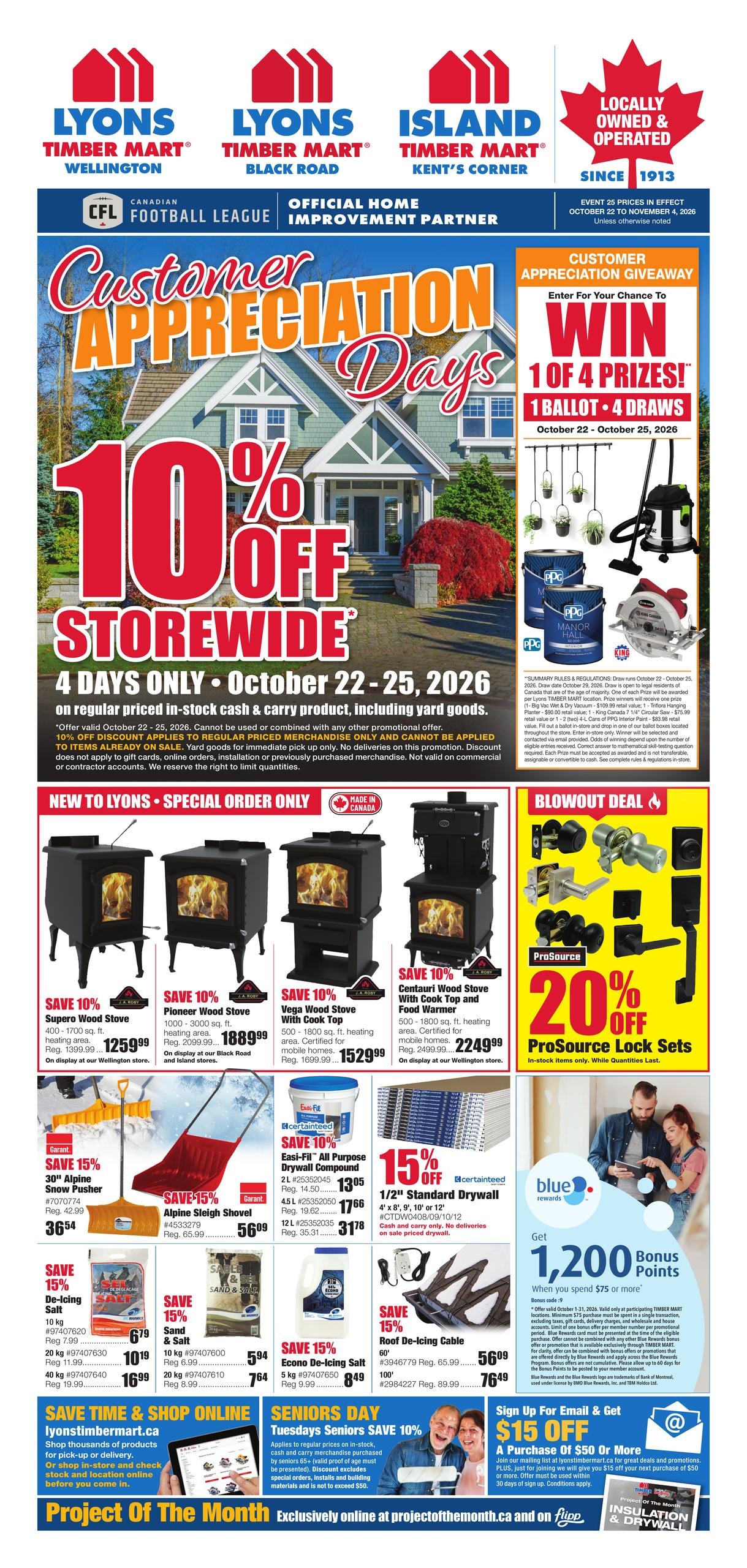 Timber Mart flyer page 1