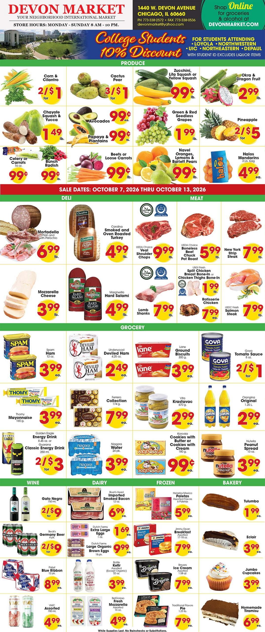 Devon Market weekly ad page 1
