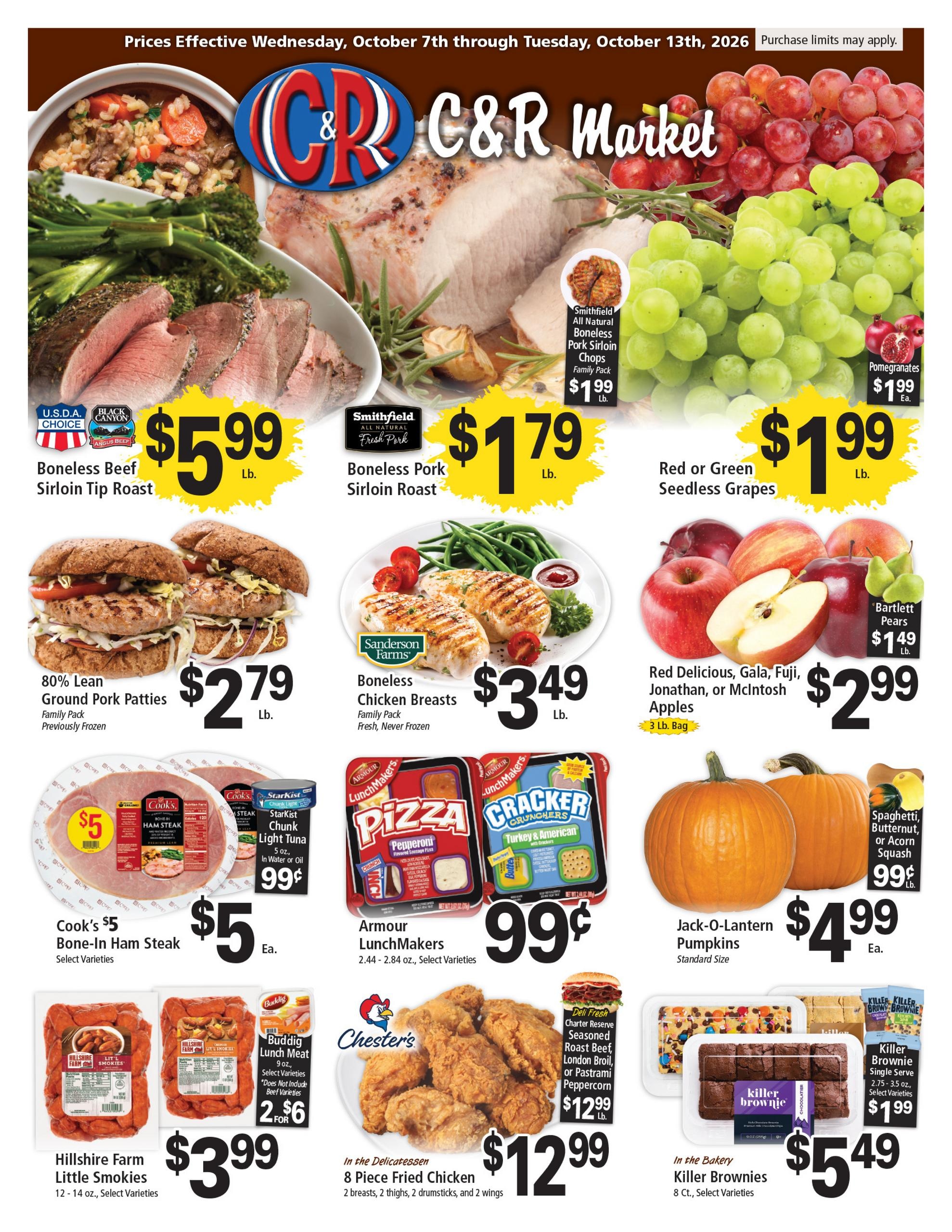 C&R Supermarkets weekly ad page 1