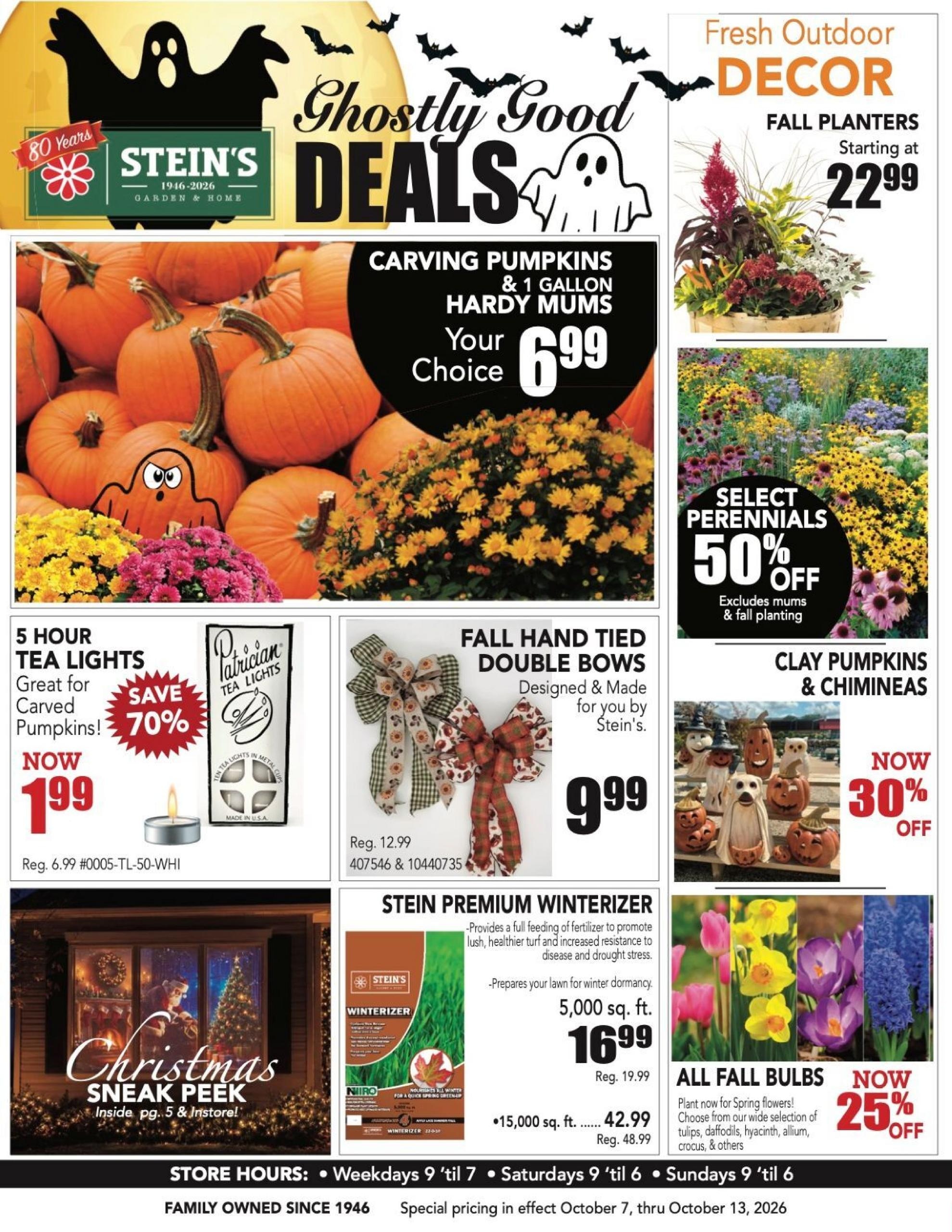 Stein's Garden and Home weekly ad page 1