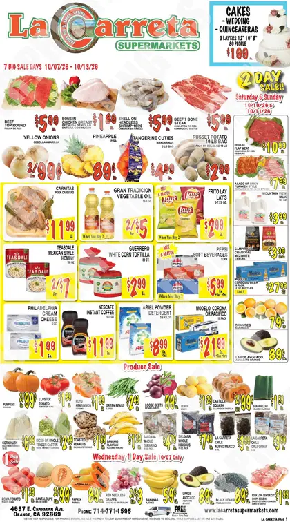 La Carreta Supermarkets Indexed Weekly