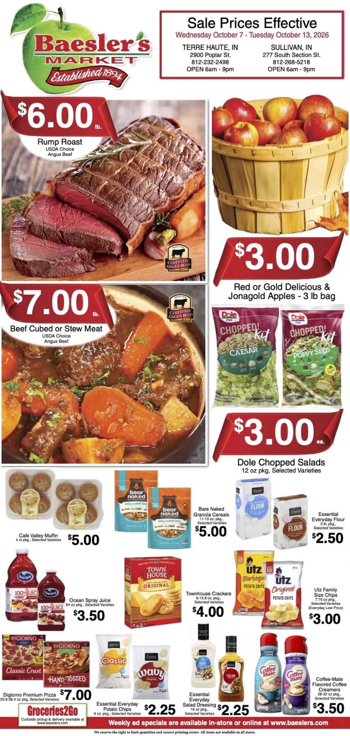 Baesler's Market weekly ad page 1
