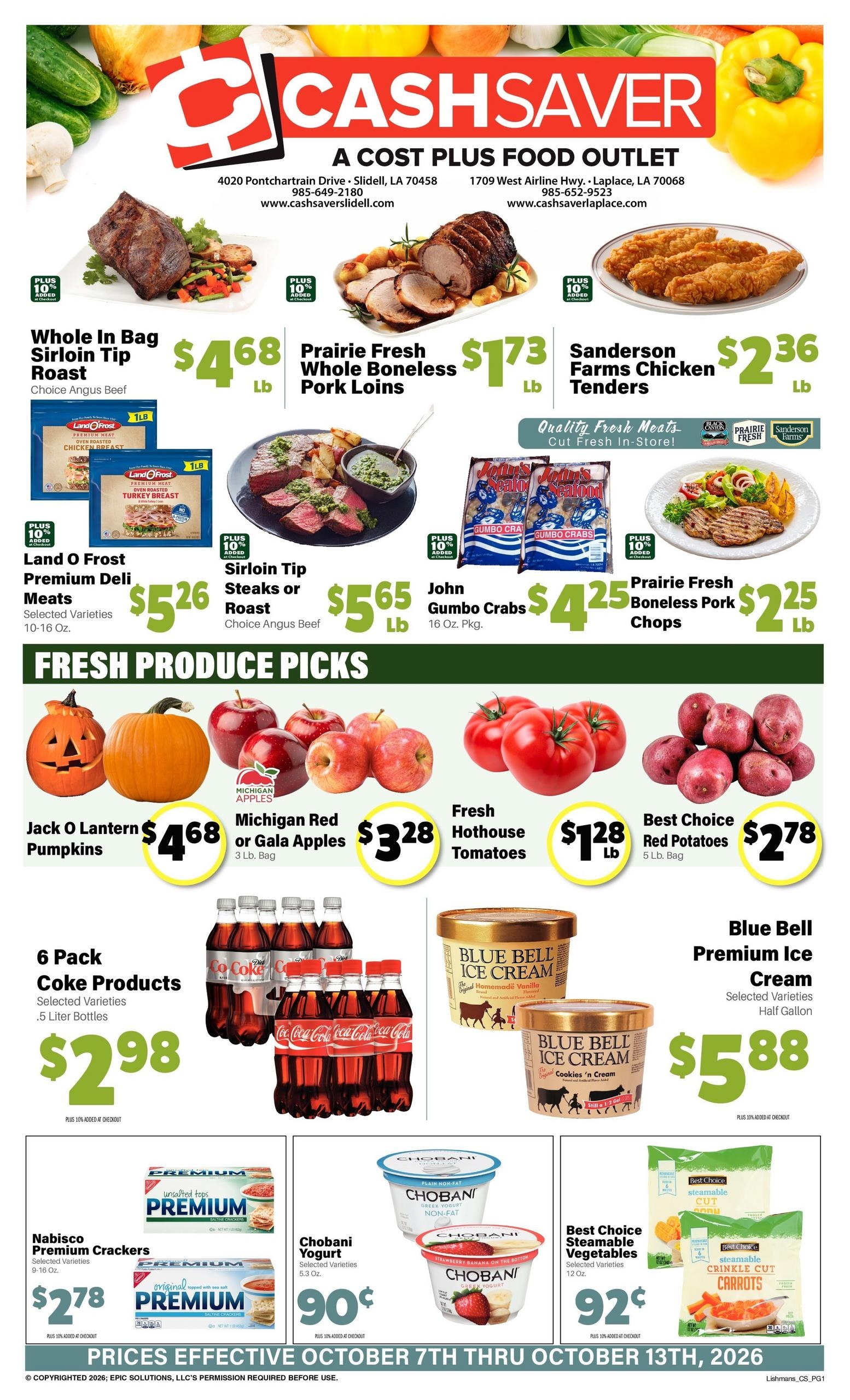 Cash Saver Slidell weekly ad page 1