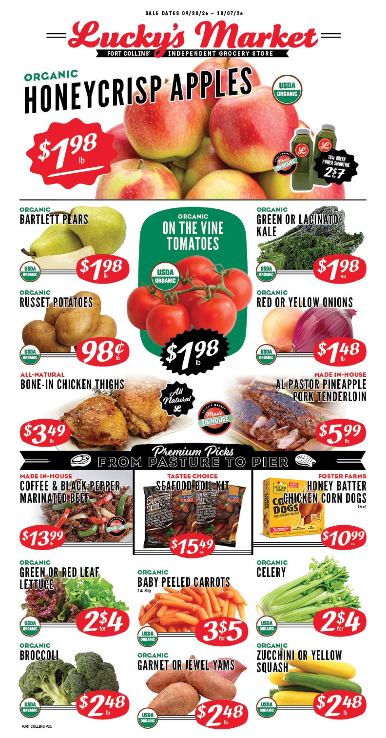 Lucky's Market weekly ad page 1