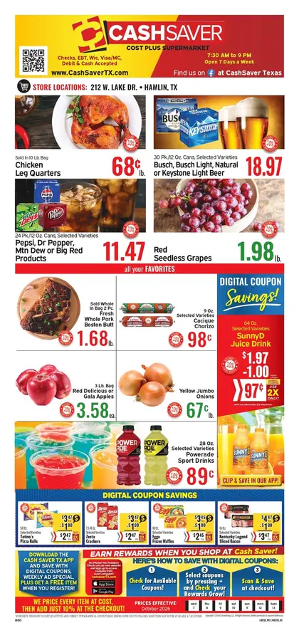 Cash Saver Texas Weekly