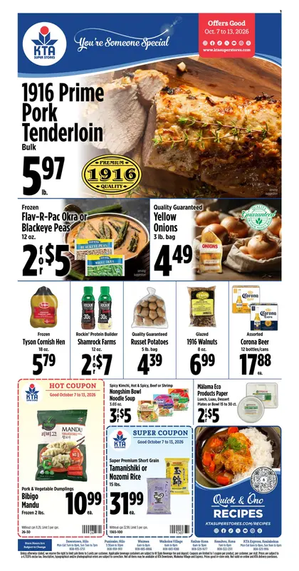 KTA Super Stores Indexed Weekly
