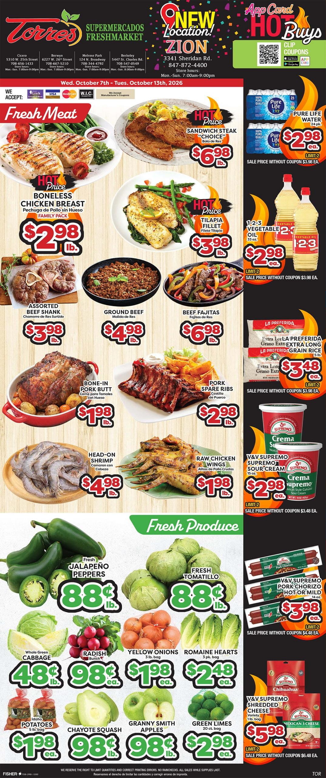 Torres Supermercado weekly ad page 1