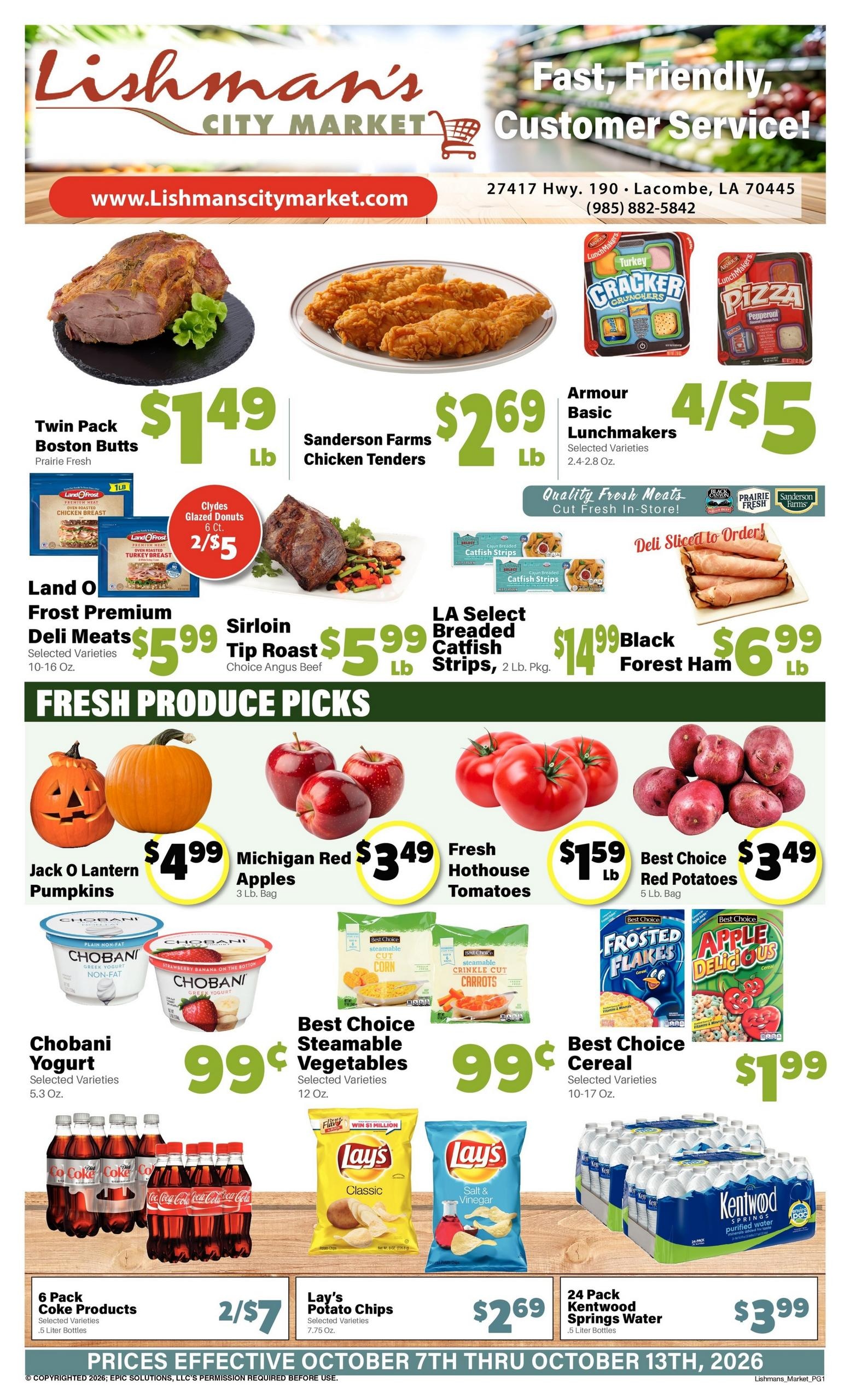Lishman's City Market weekly ad page 1