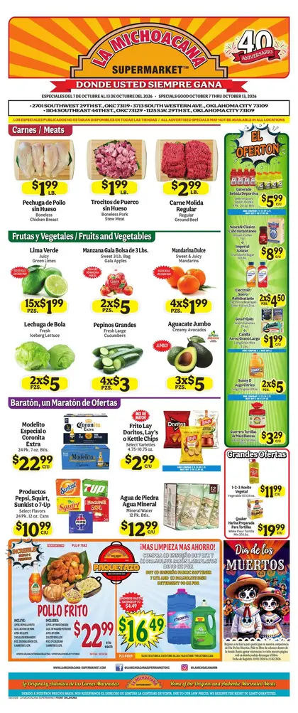 La Michoacana Supermarket Indexed Weekly