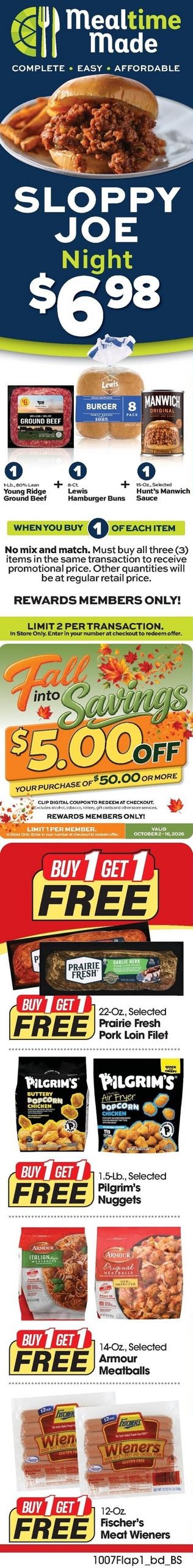 Long's Pic Pac weekly ad page 1
