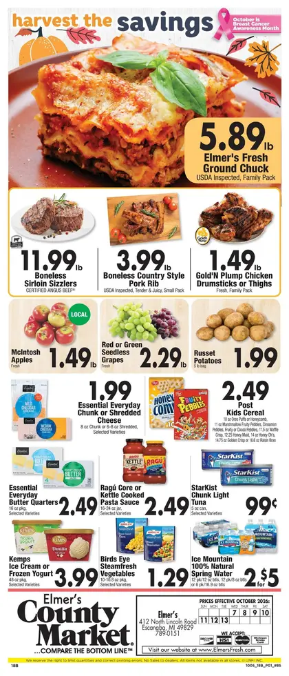 Elmer's County Market Indexed Weekly Flyer
