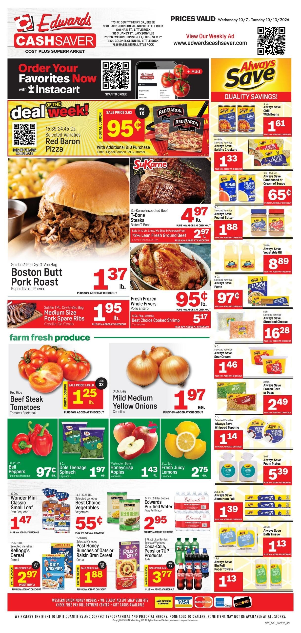 Edwards Cash Saver weekly ad page 1