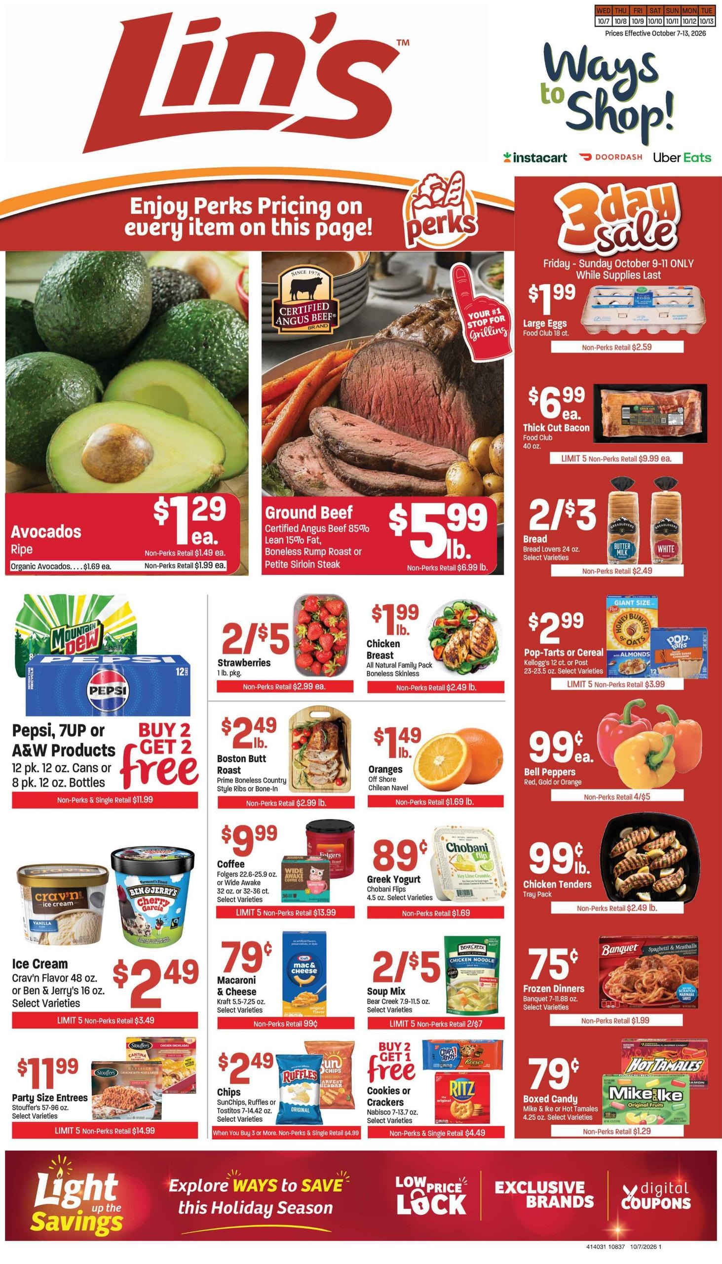 Lin's Fresh Market weekly ad page 1