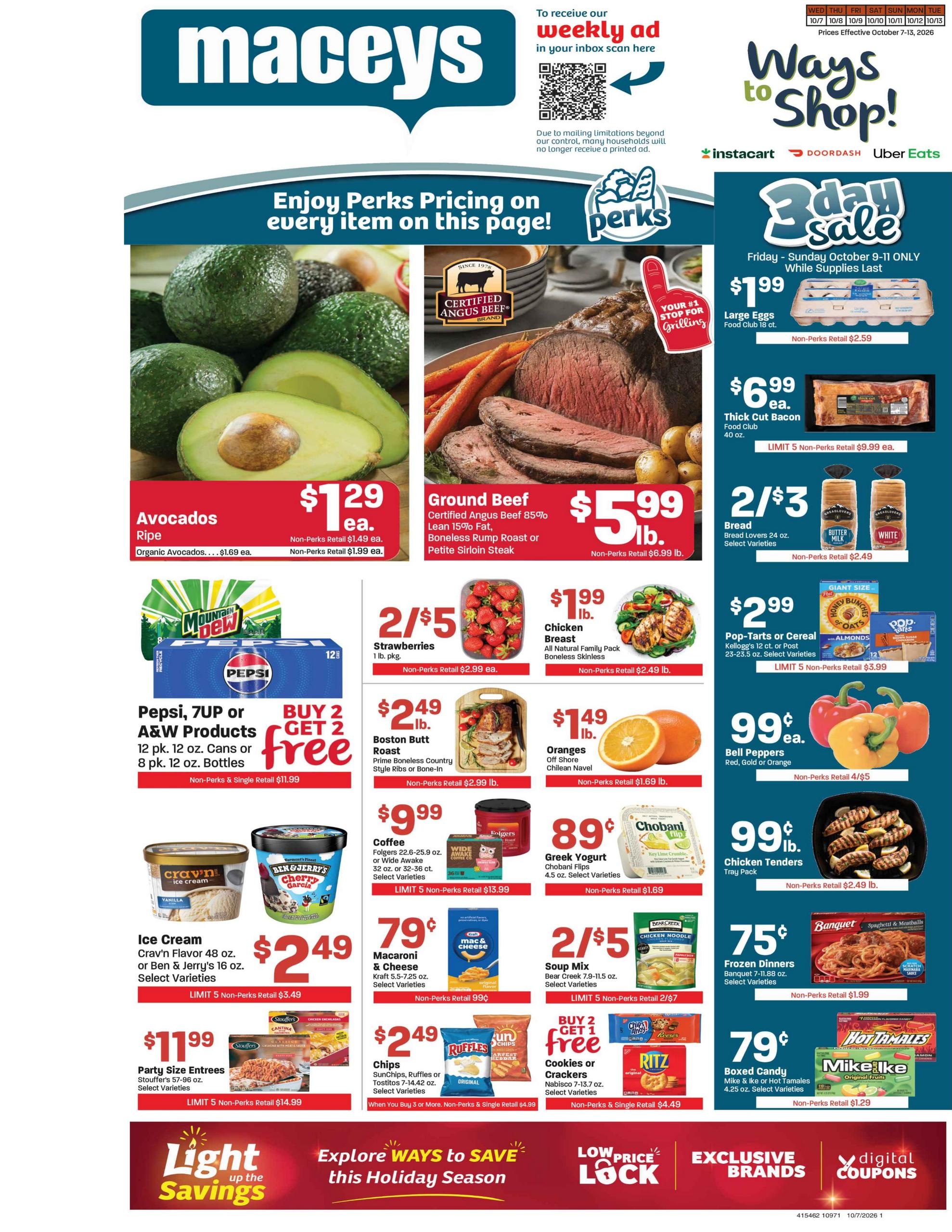 Maceys weekly ad page 1