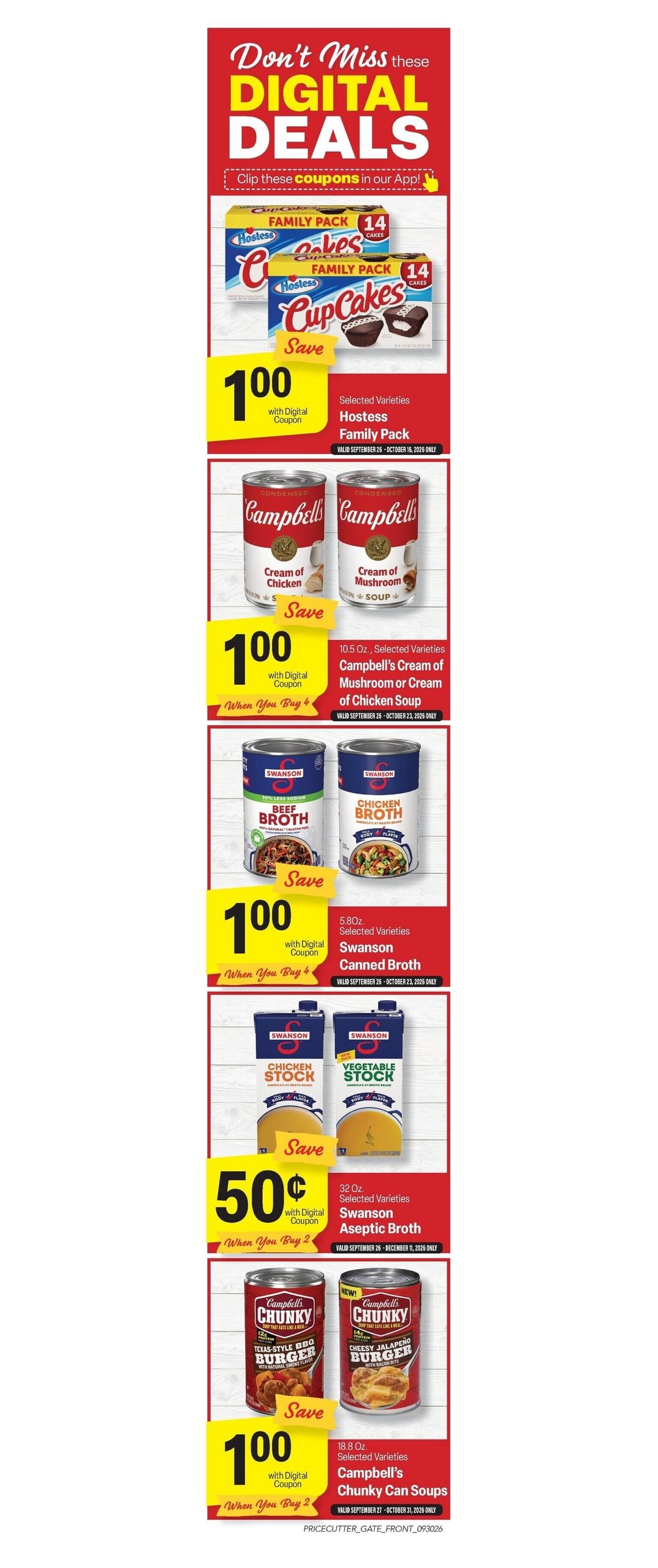 Price Cutter weekly ad page 1