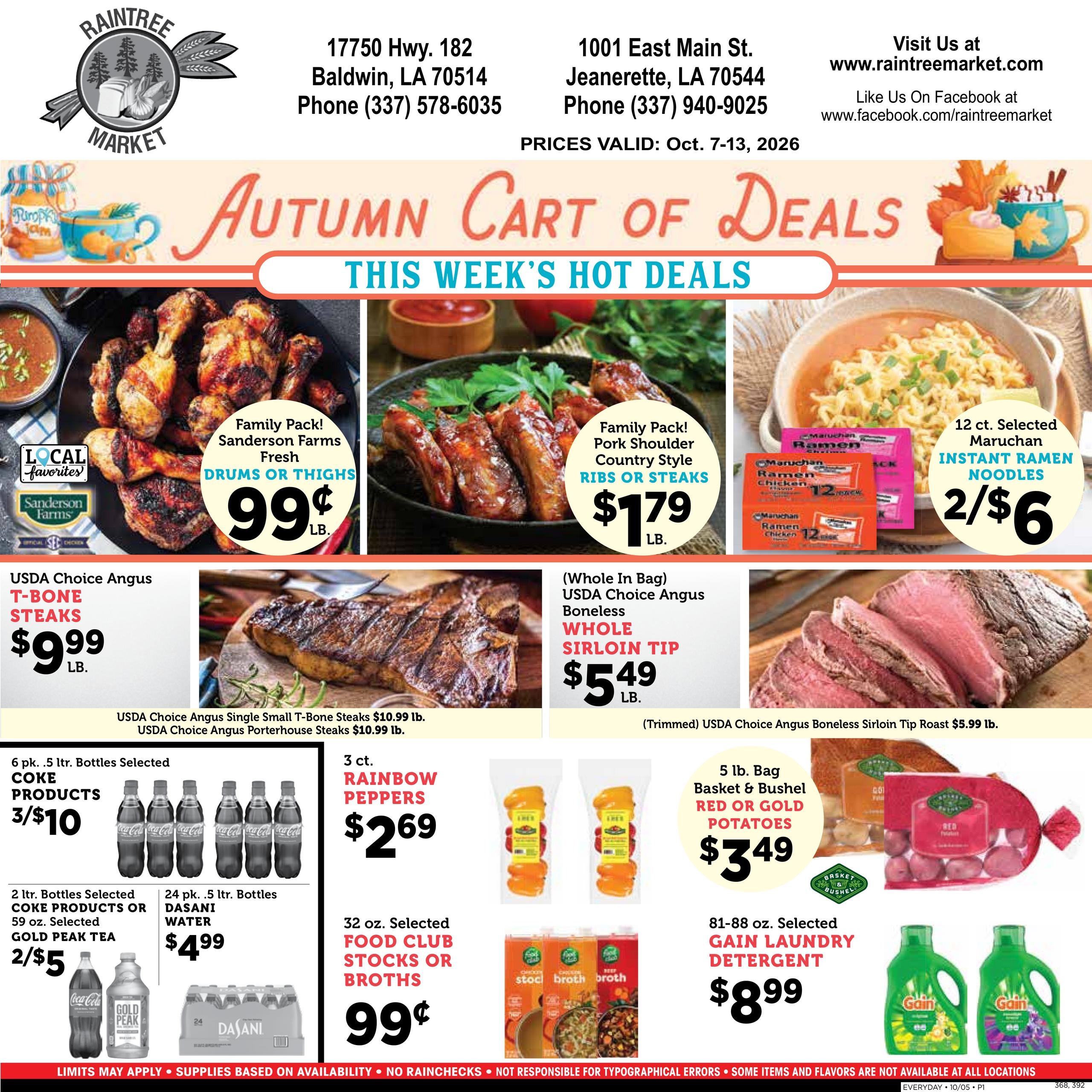 Raintree Market weekly ad page 1