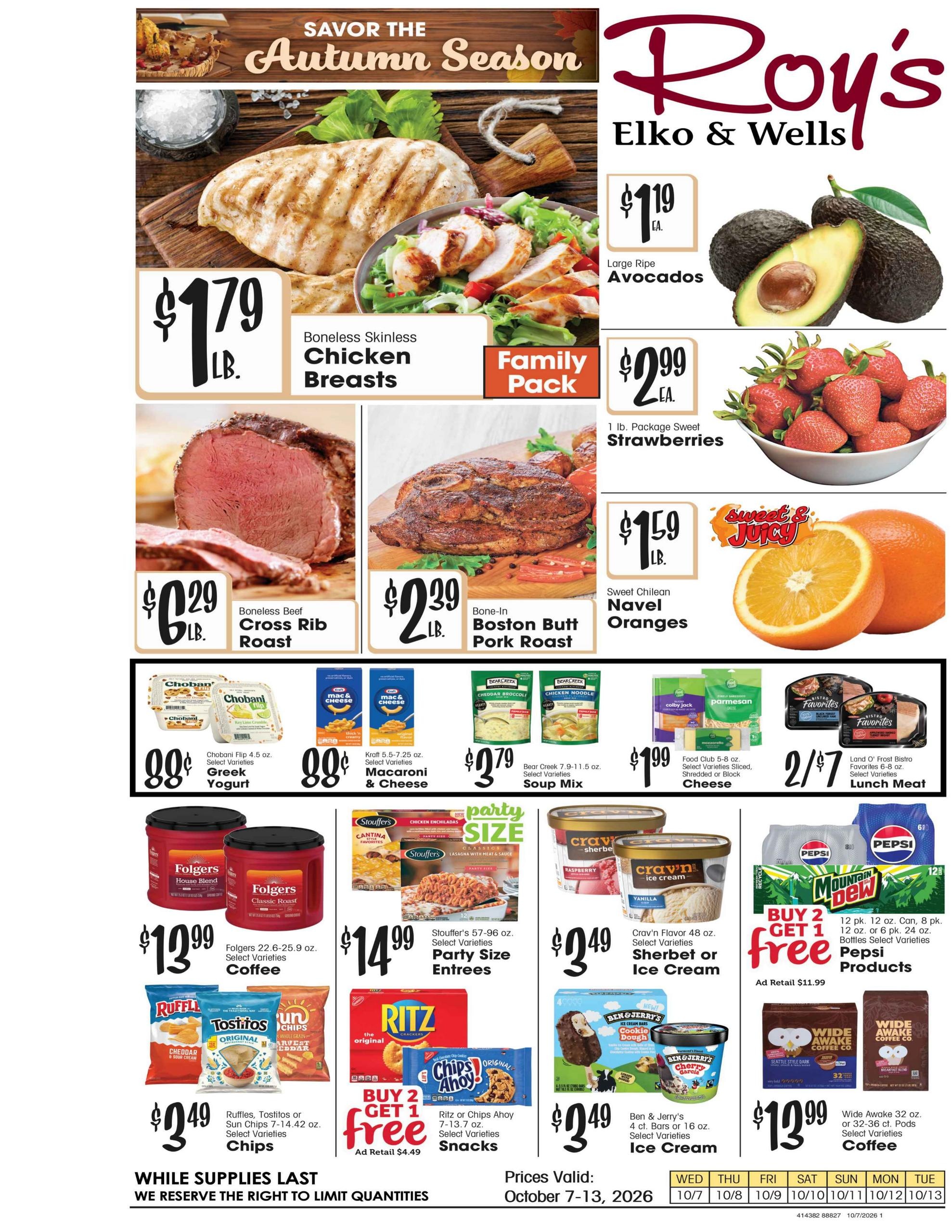 Roy's Fresh Meat and Produce weekly ad page 1