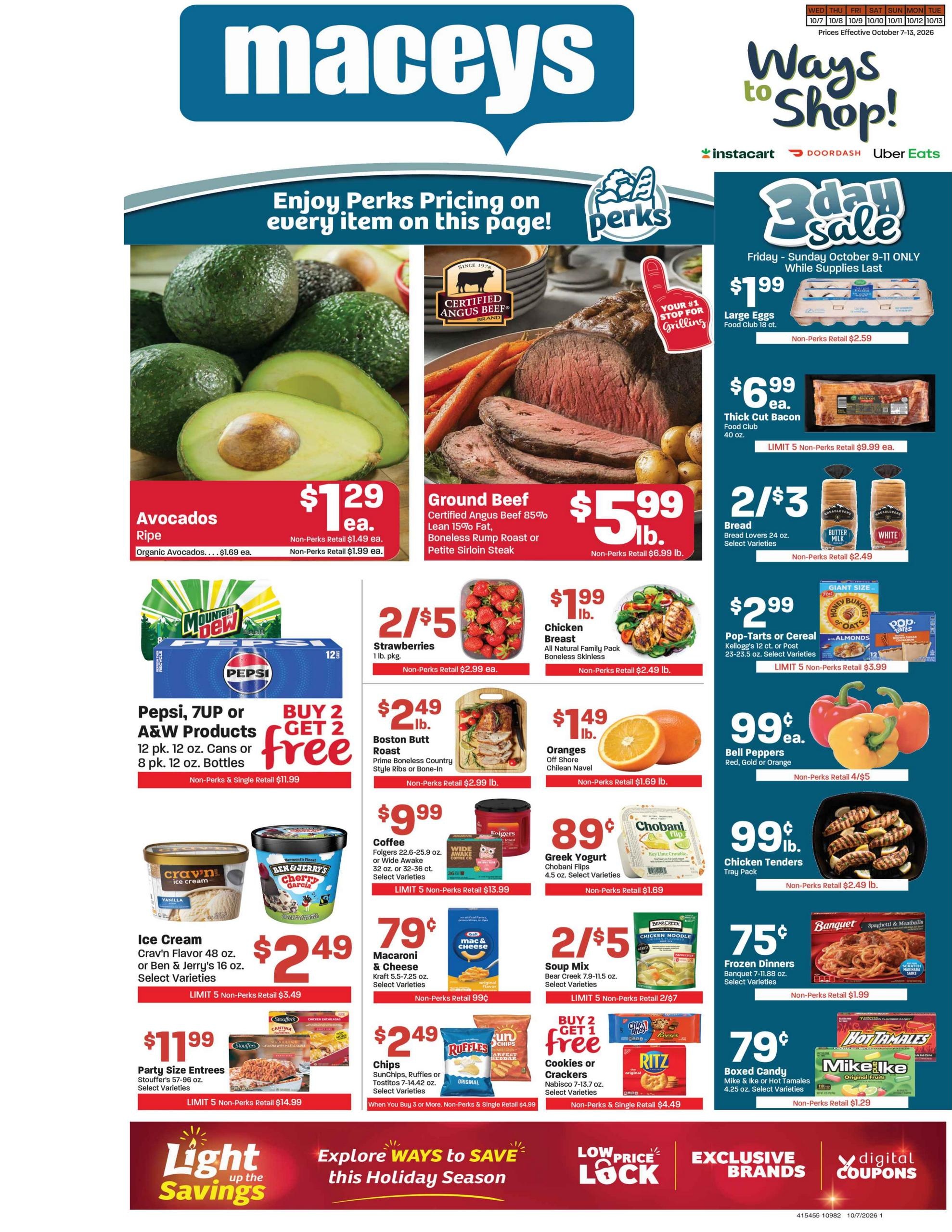 Maceys weekly ad page 1