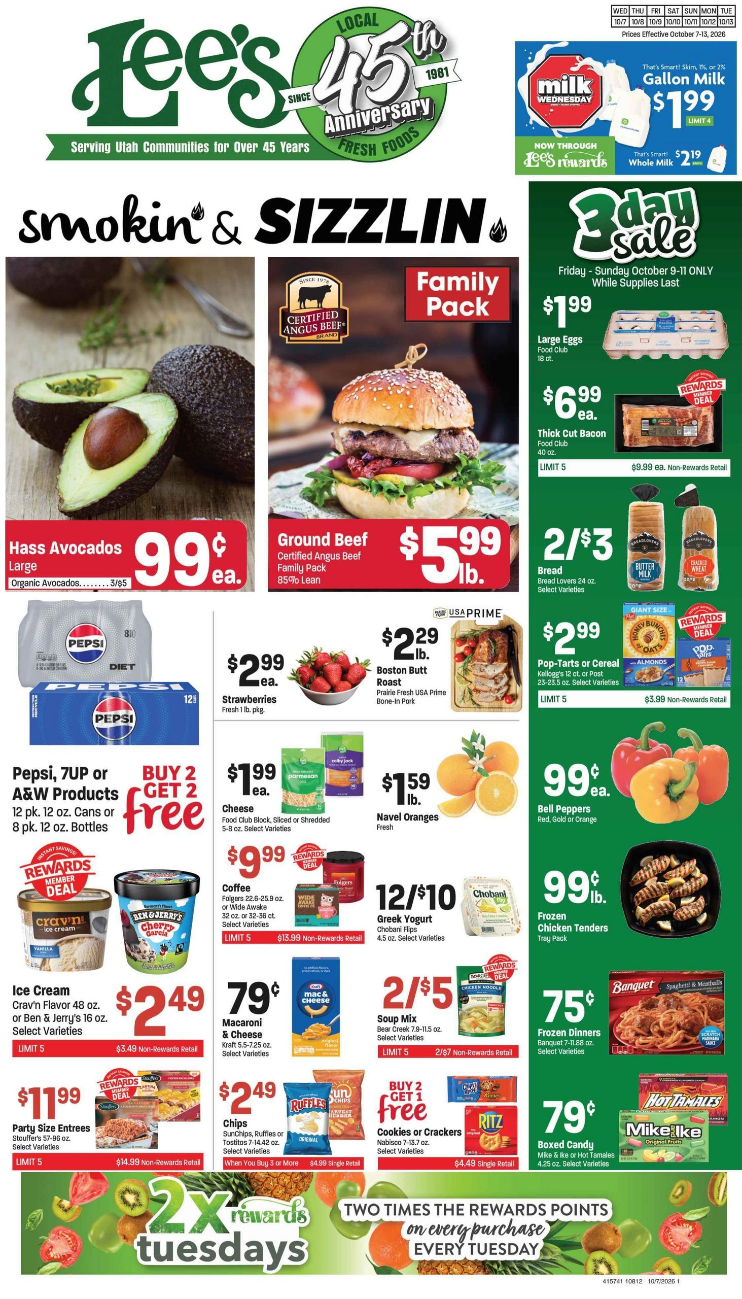 Lee's Marketplace weekly ad page 1