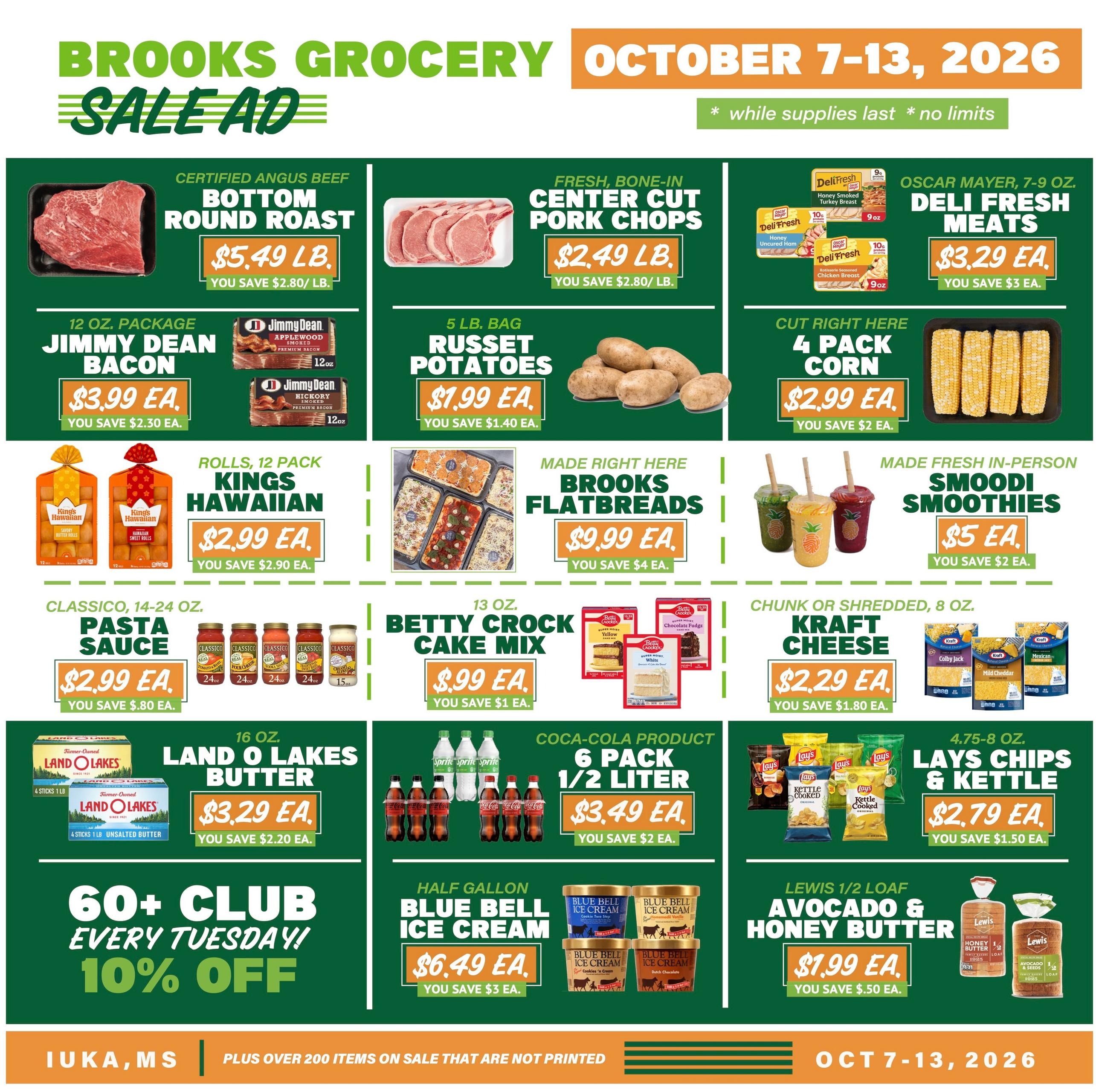 Brooks Grocery weekly ad page 1
