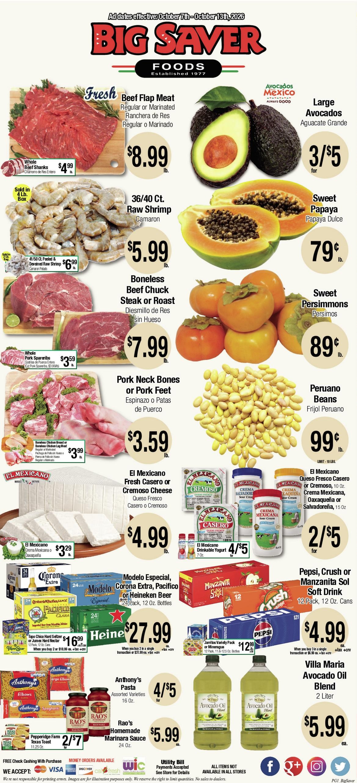 Big Saver Foods weekly ad page 1