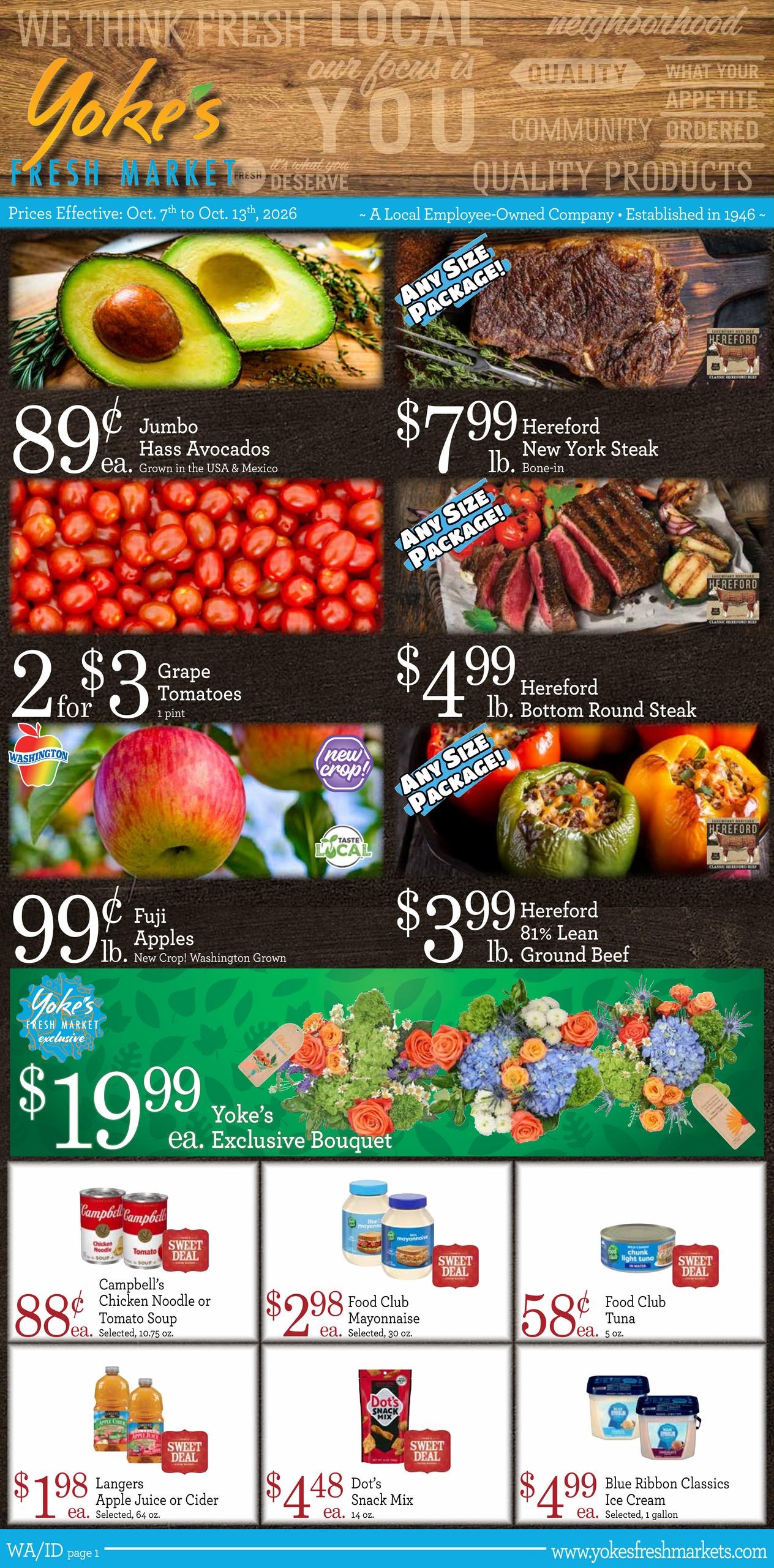 Yoke's Fresh Market weekly ad page 1