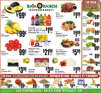 Baja Ranch Supermarket Indexed Weekly