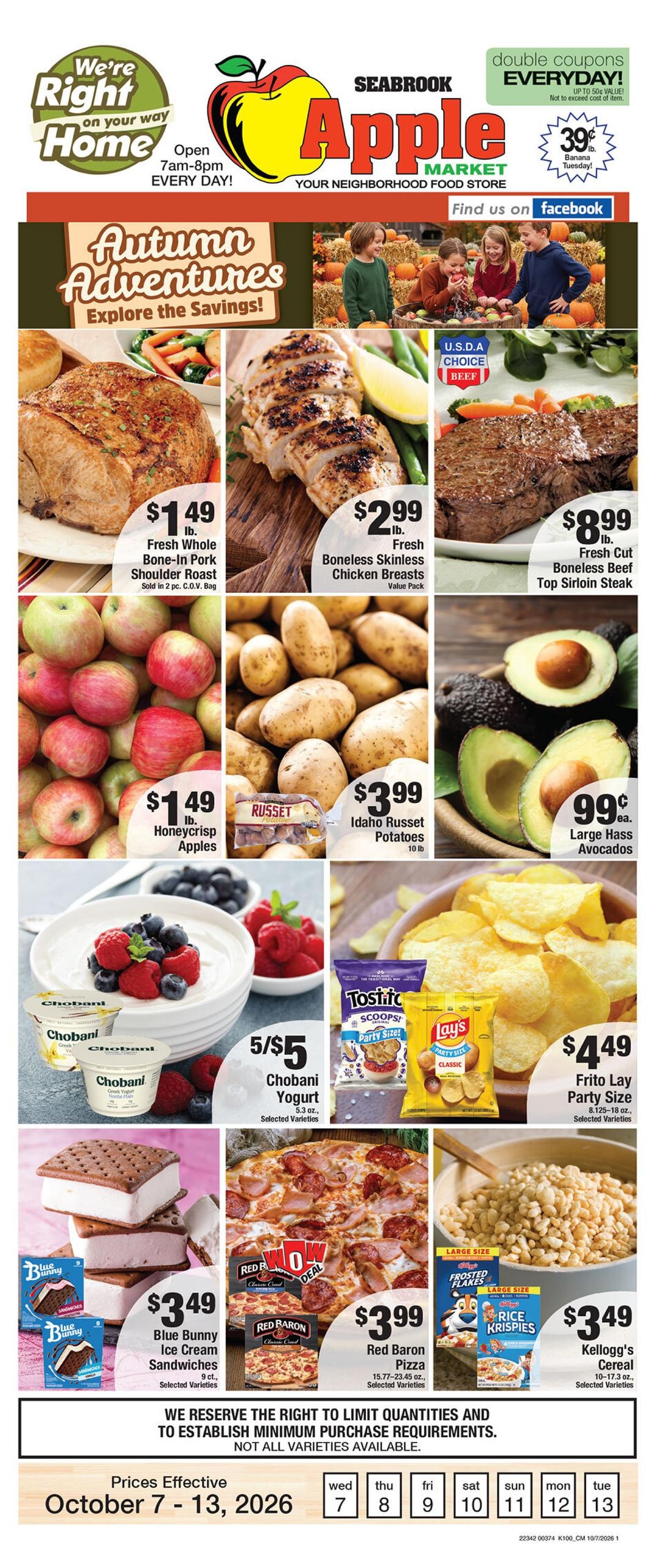 Seabrook Apple Market weekly ad page 1