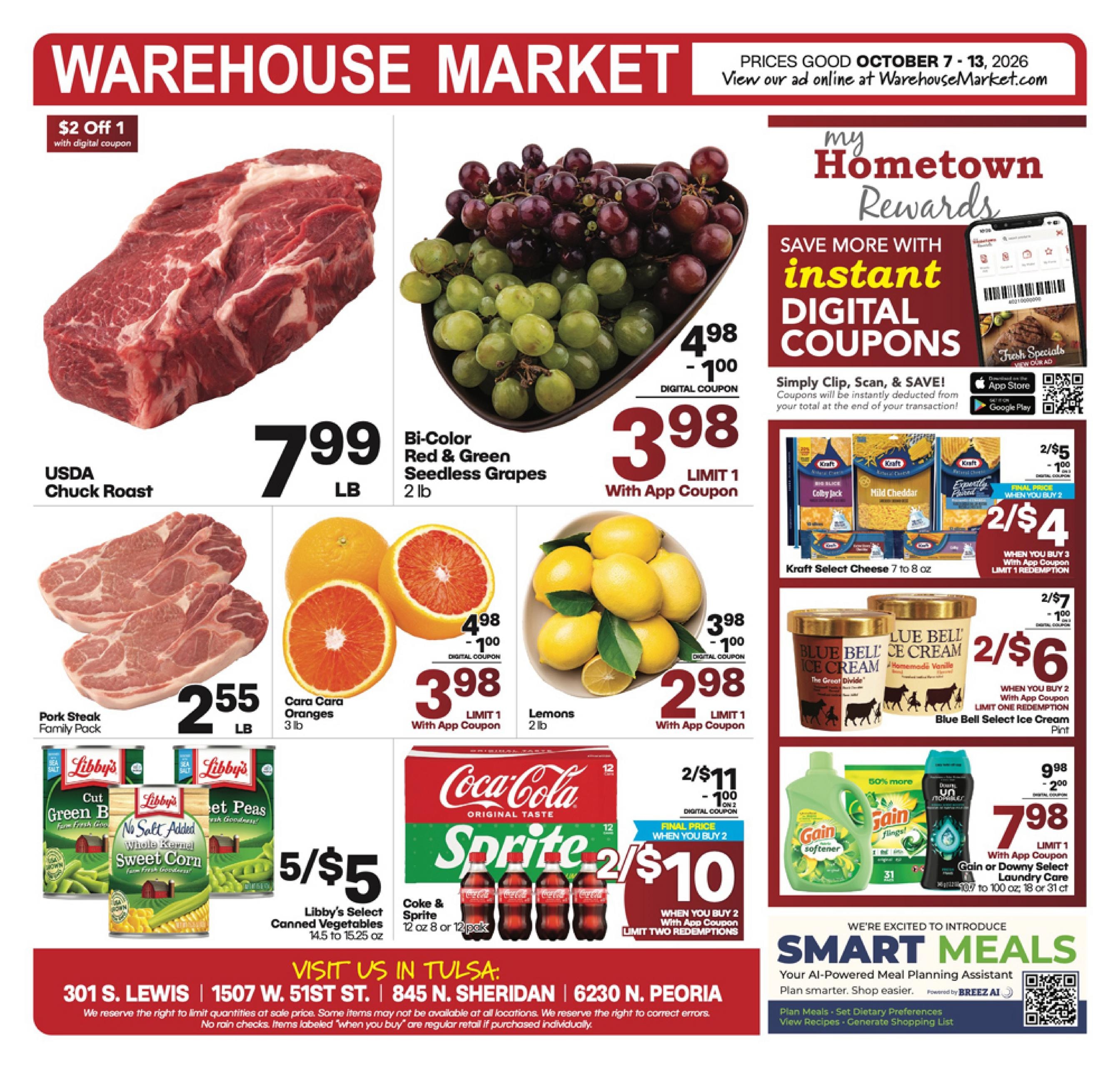 Warehouse Market weekly ad page 1