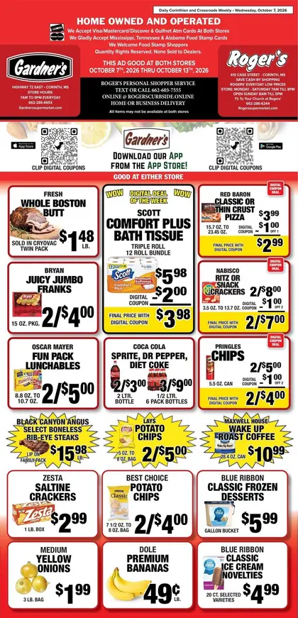 Roger's Supermarket Indexed Weekly