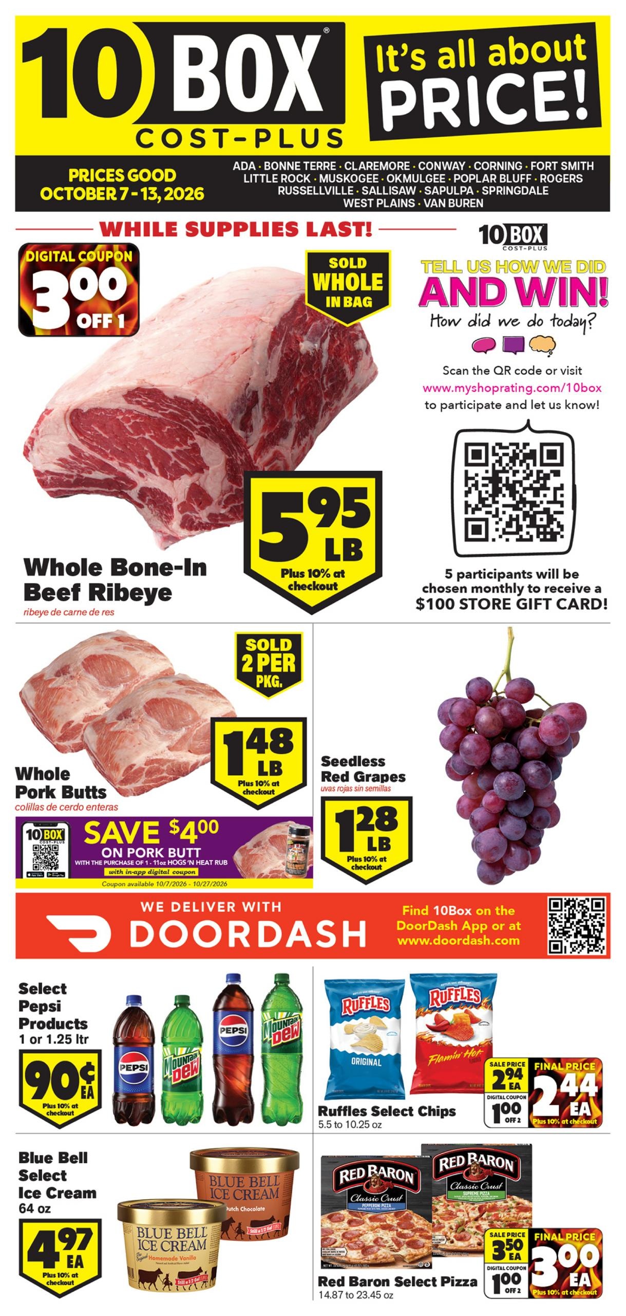 10Box Cost Plus weekly ad page 1