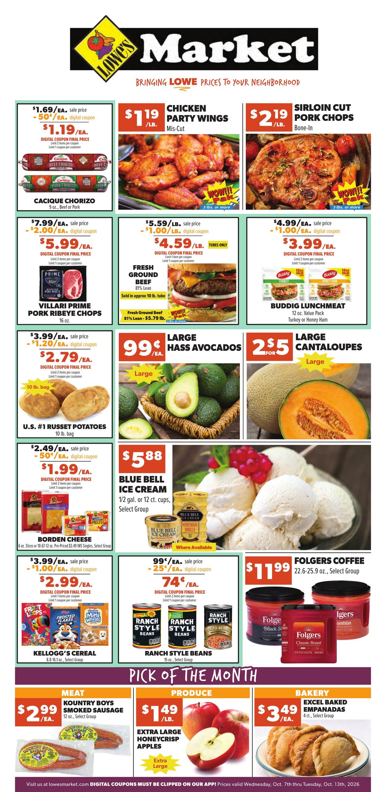 Lowe's Market weekly ad page 1