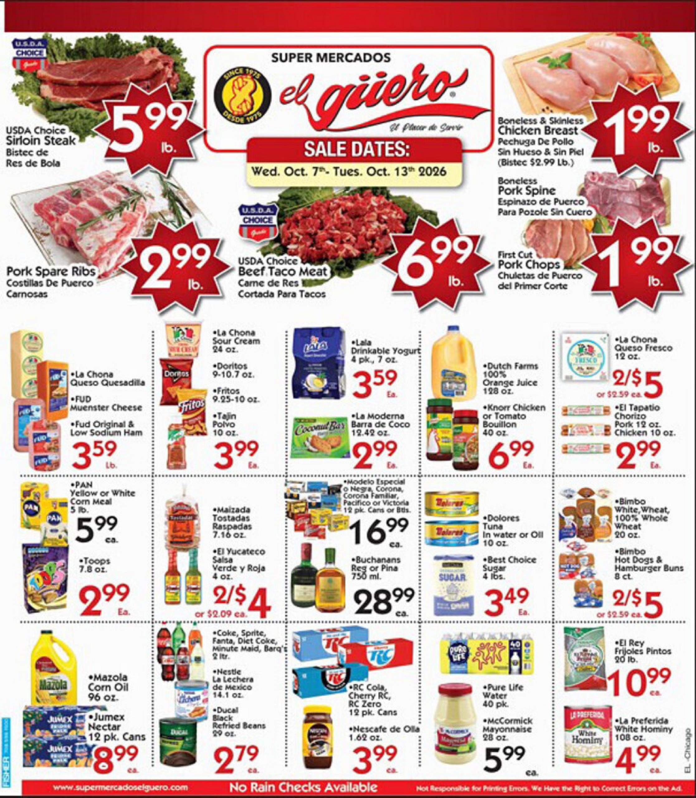 Super Mercados El Guero weekly ad page 1